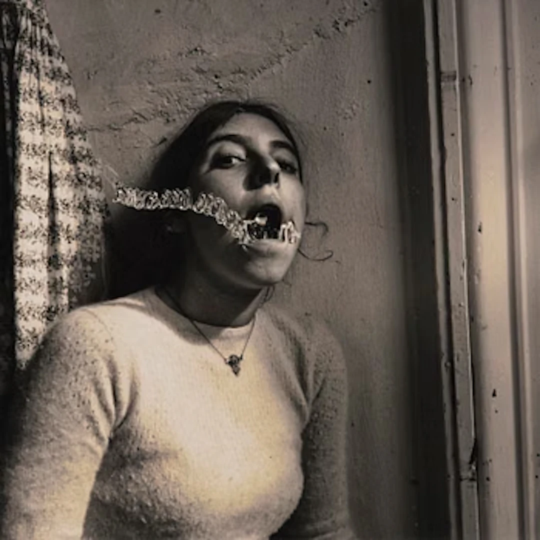Francesca Woodman, "Self-portrait talking to Vince, Providence Rhode