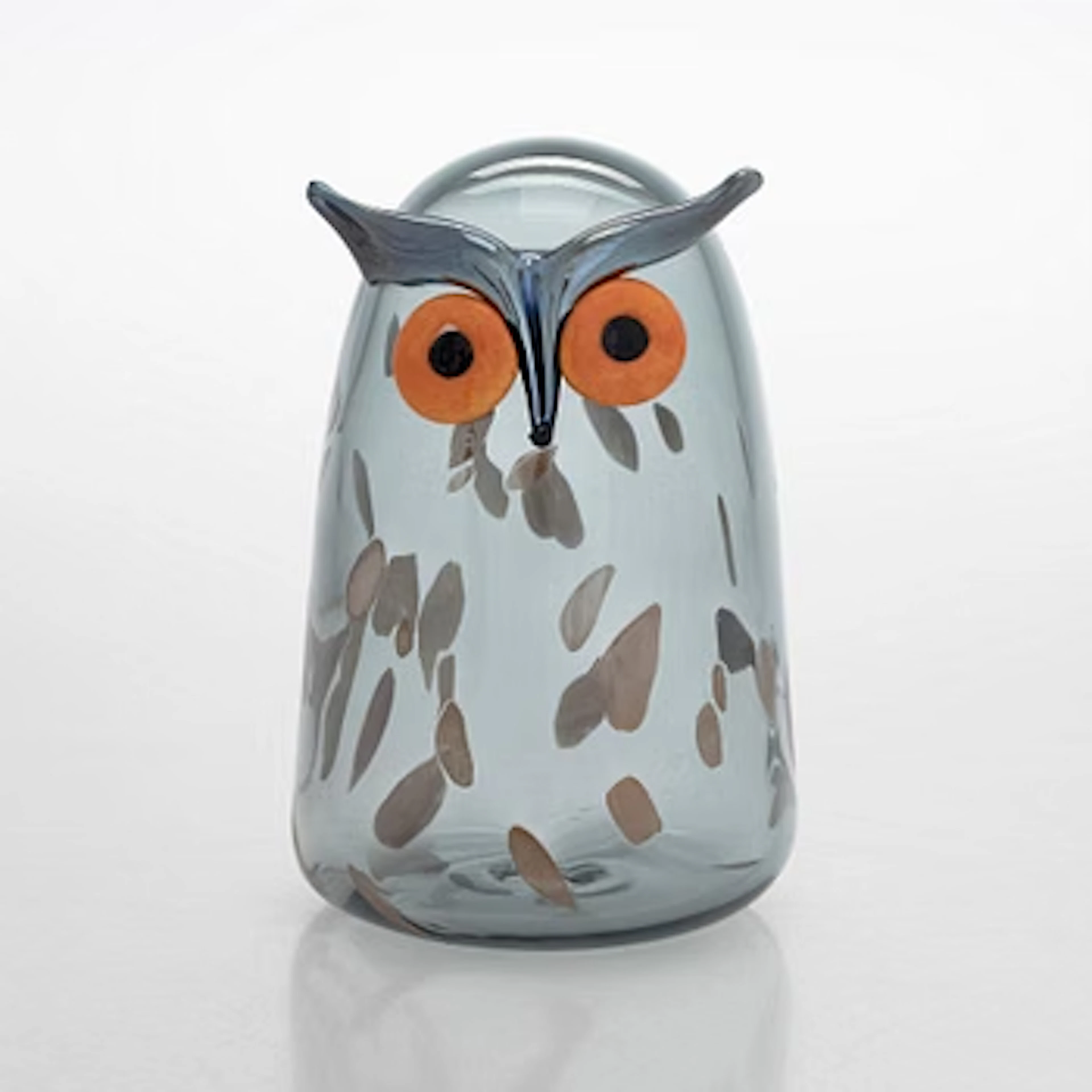 Oiva Toikka, a "Long-eared owl" glass bird, signed O. Toikka Iittala.
