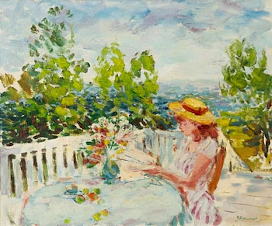 Anatoli Belonog, Summer Day at the Padio.