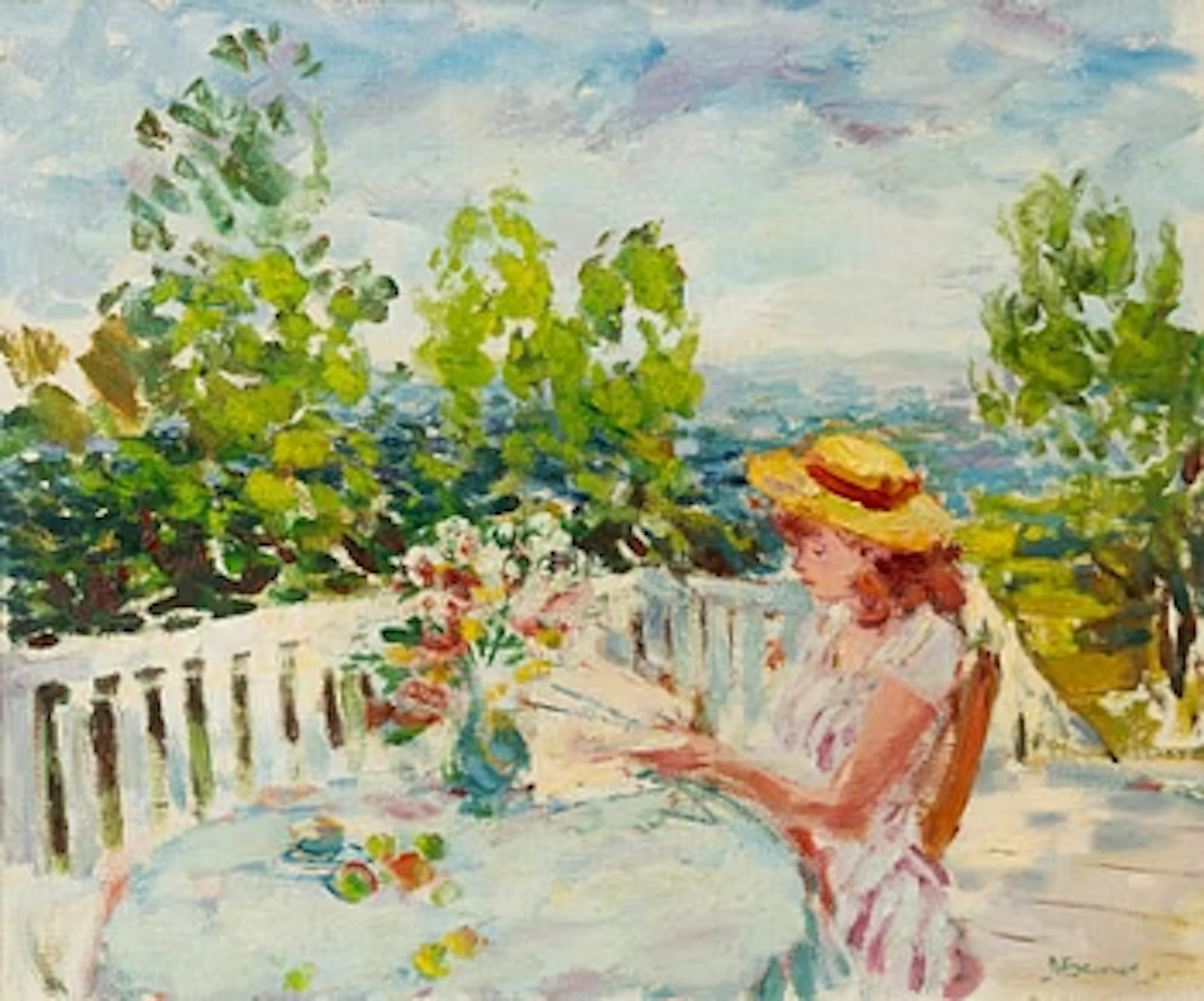 Anatoli Belonog, Summer Day at the Padio.