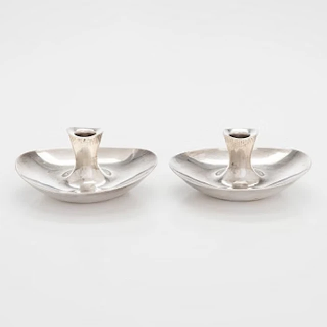 Tapio Wirkkala, A pair of silver candlesticks, Helsinki 1956.
