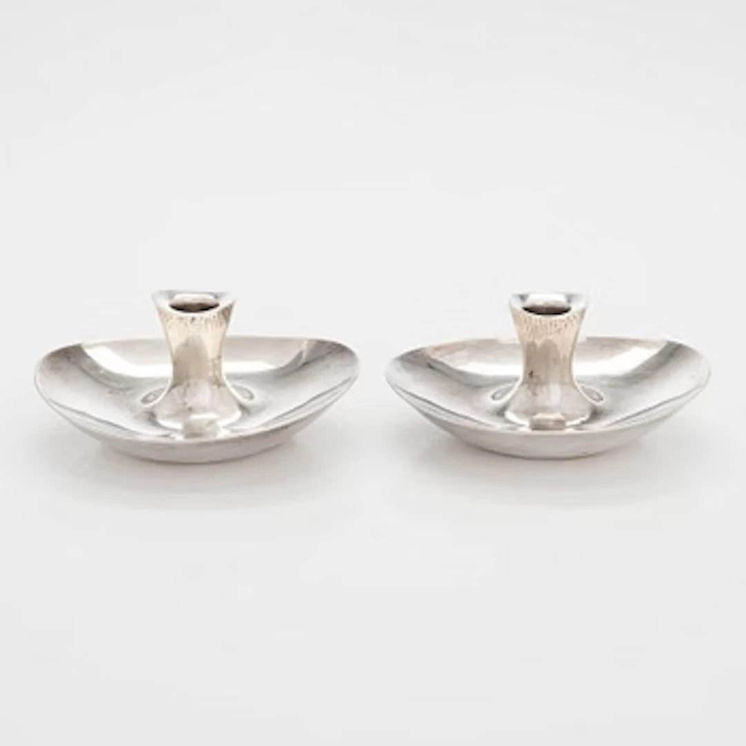 Tapio Wirkkala, A pair of silver candlesticks, Helsinki 1956.