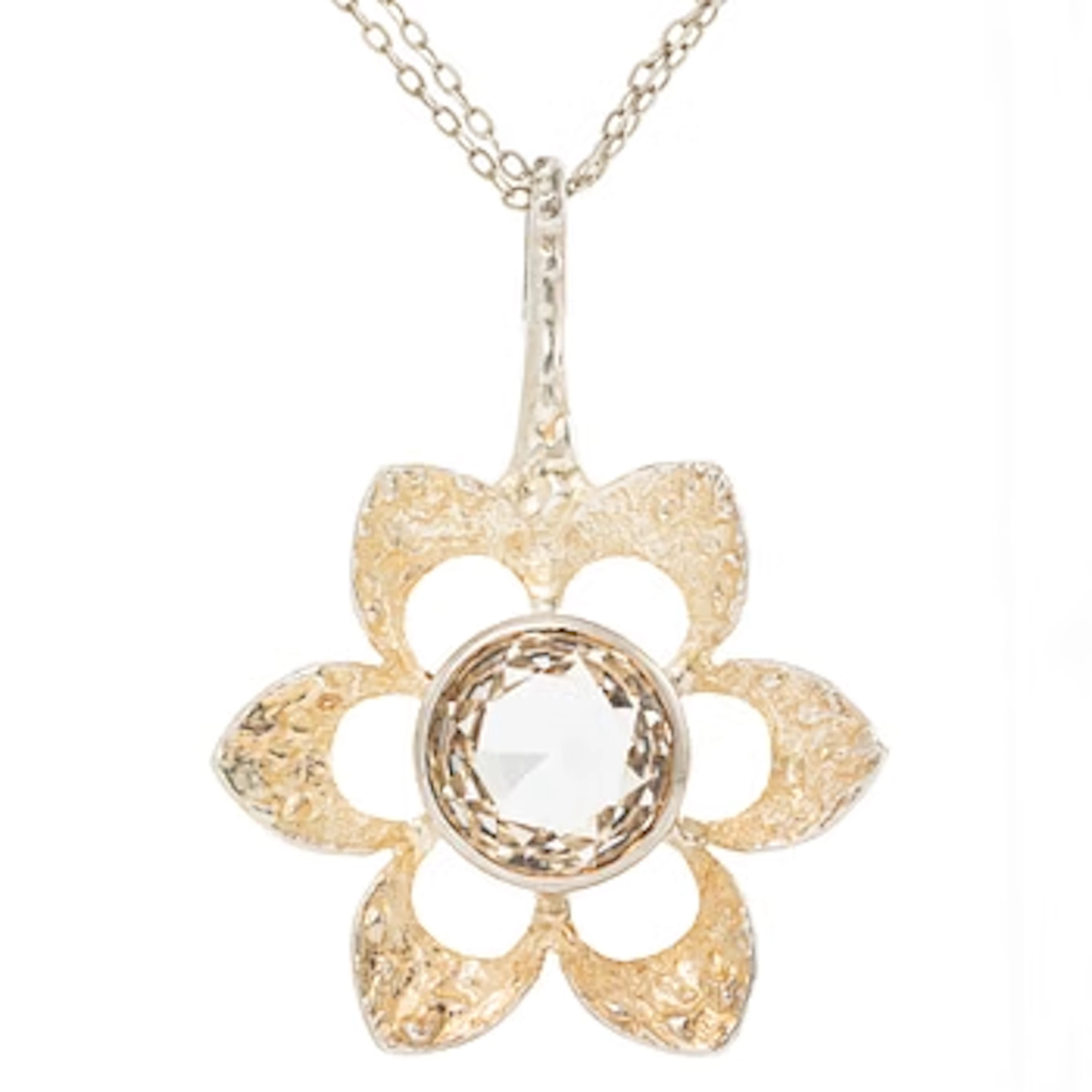 Theresia Hvorslev, Pendant, silver with faceted rock crystal, Lidköping 1972.