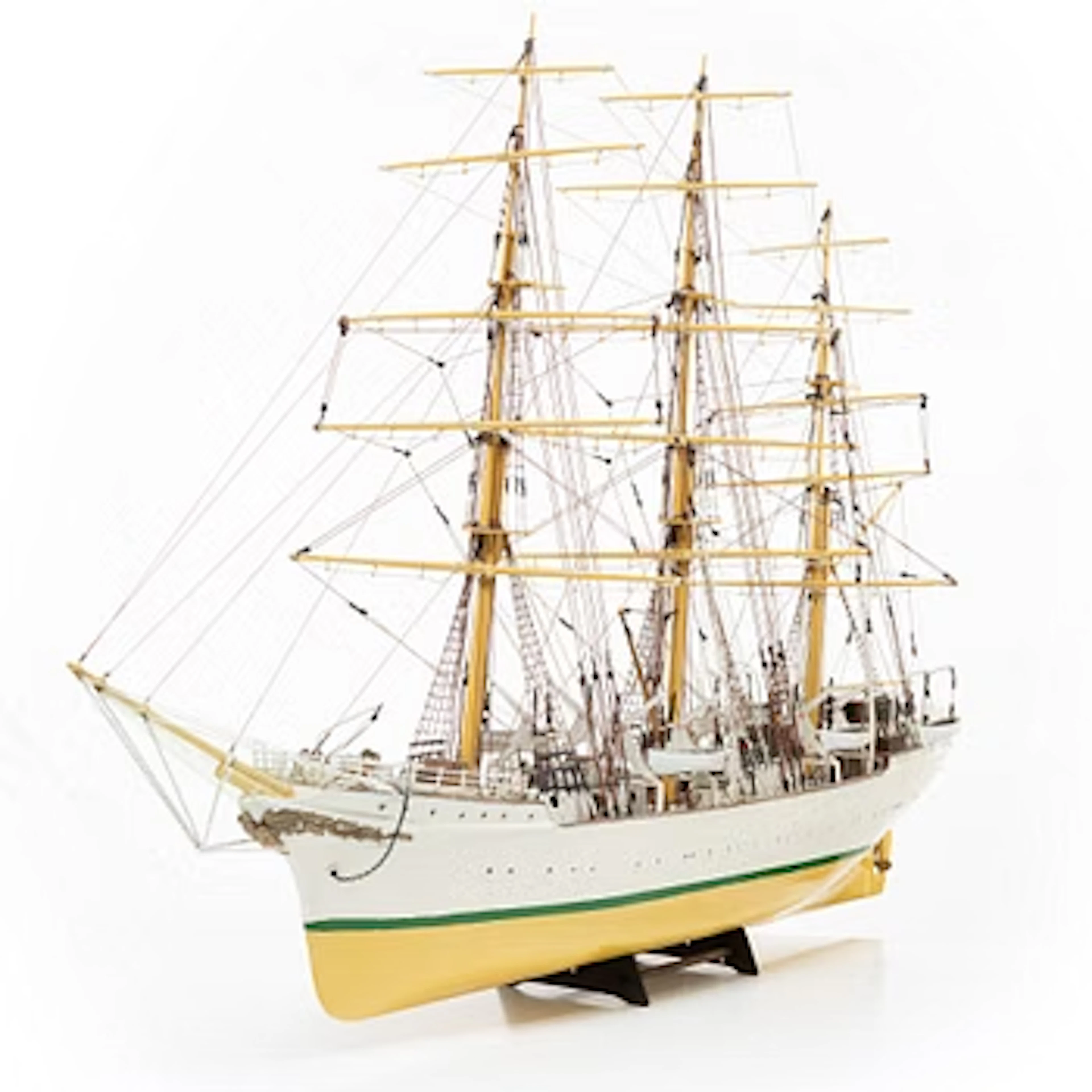 Ship model, second half of the 20th century. The training ship “Danmark”