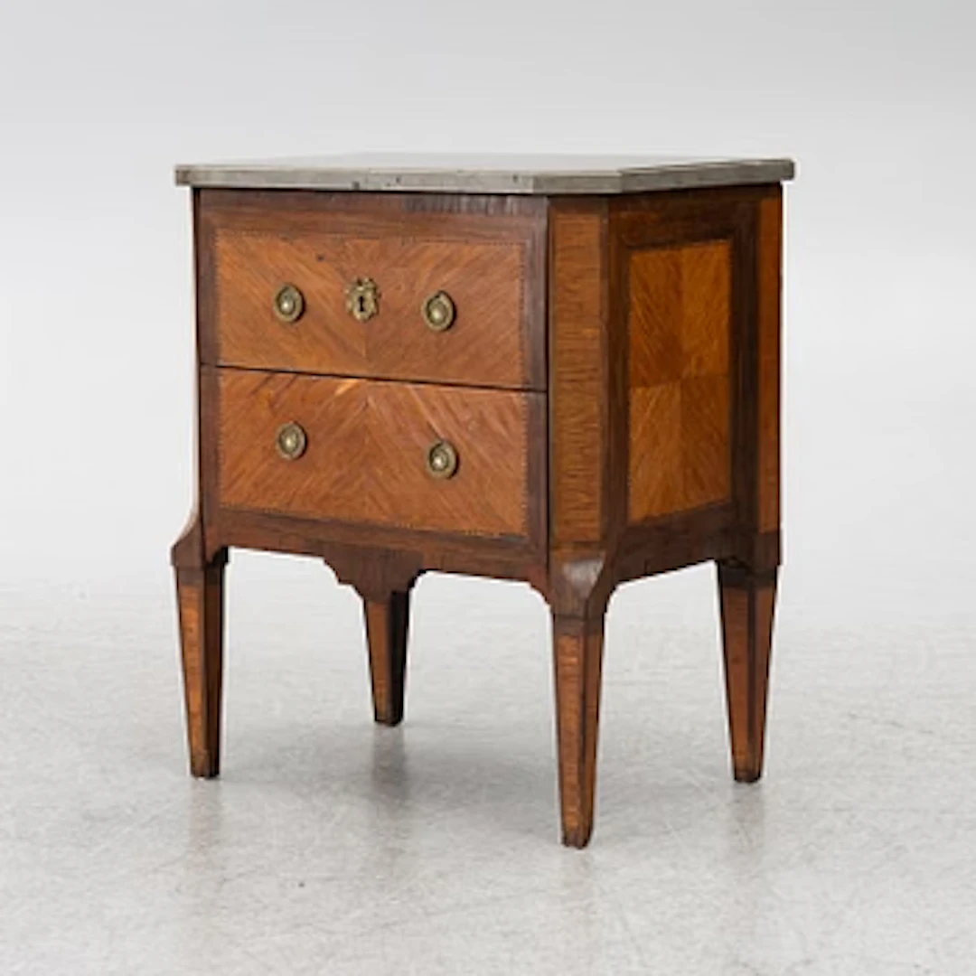 Chest of drawers, Louis XVI style, 19th century.
