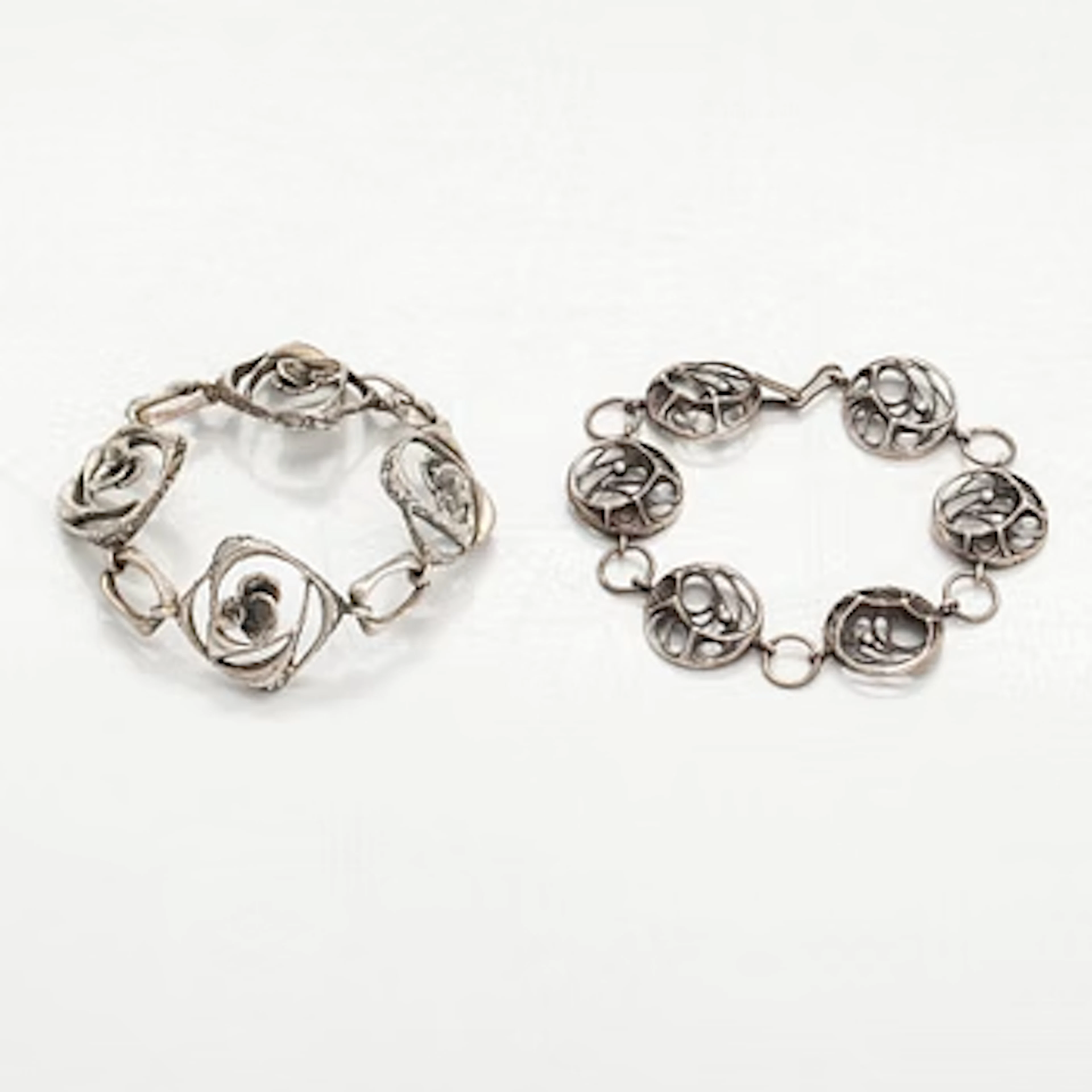 Karl Laine, Bracelets, 2 pcs, silver. Turku, 1970s.