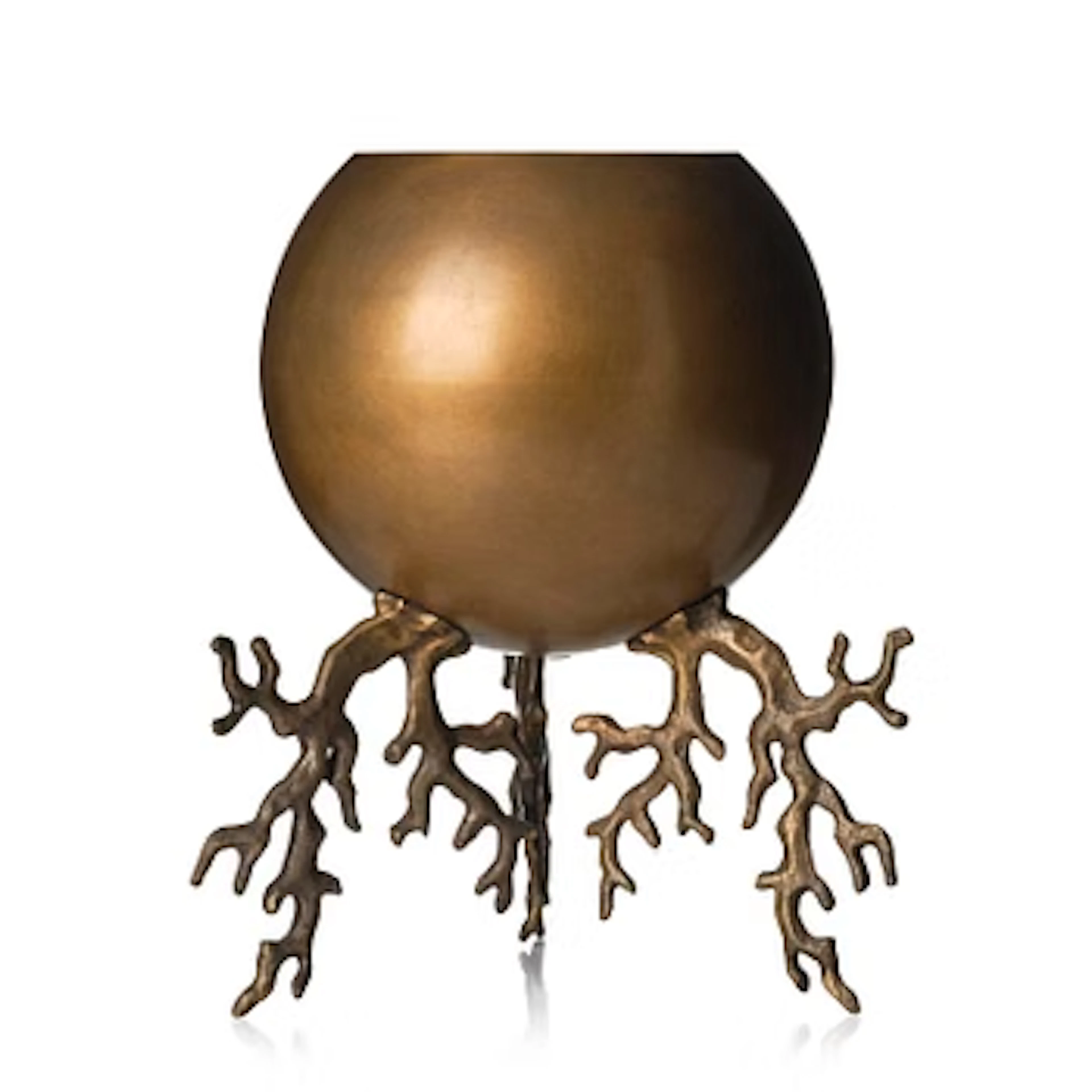 Hervé van der Straeten, "Coupe Boule", a patinated bronze planter