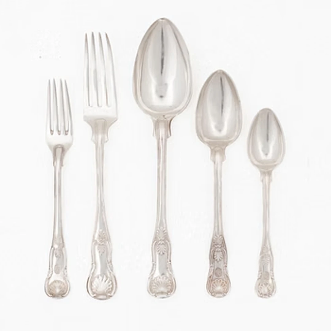 Cutlery, 30 pieces, silver, including JE Torsk, Stockholm, 1862.