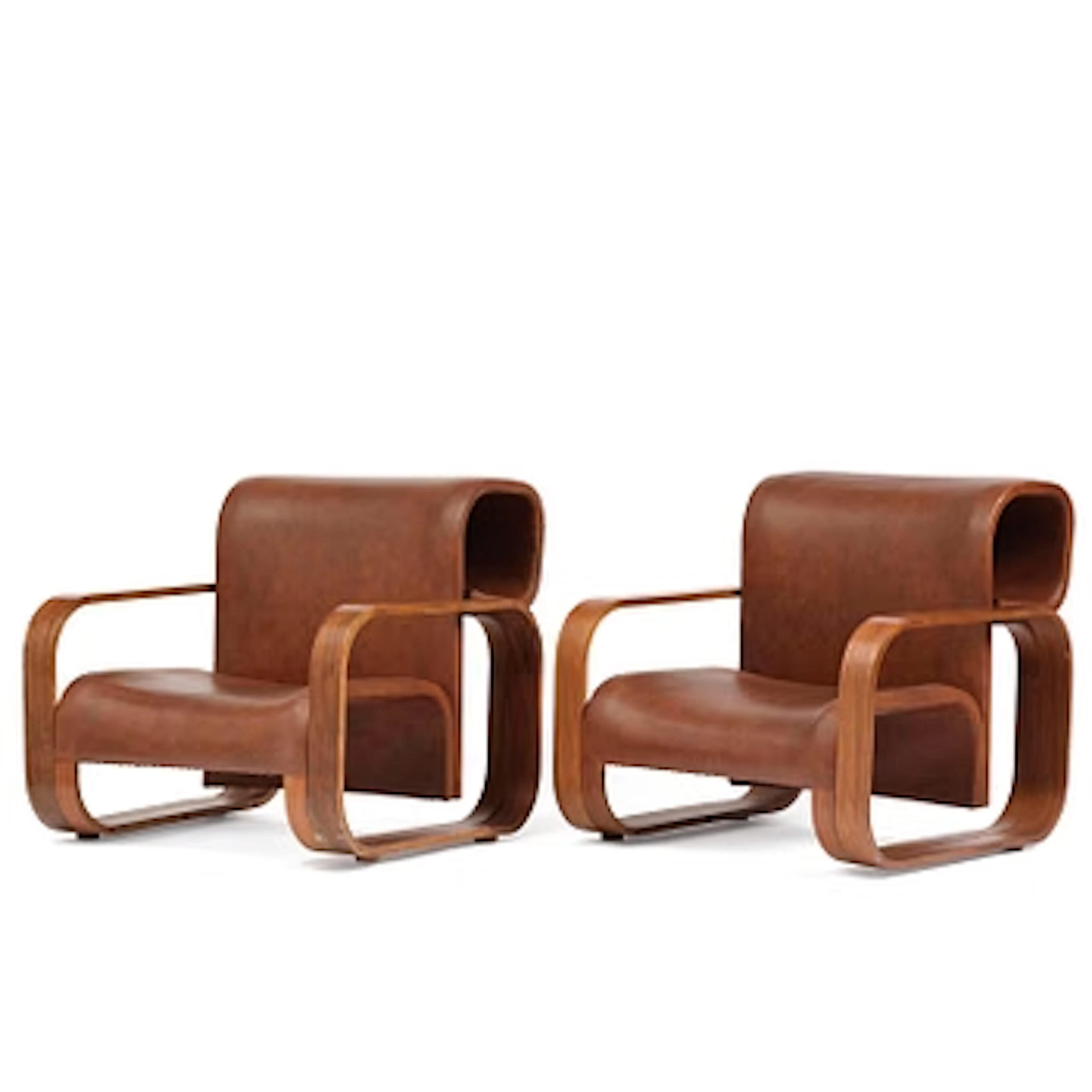 Jan Bocan, a pair of easy chairs, Thonet, executed for the Czechoslovakian
