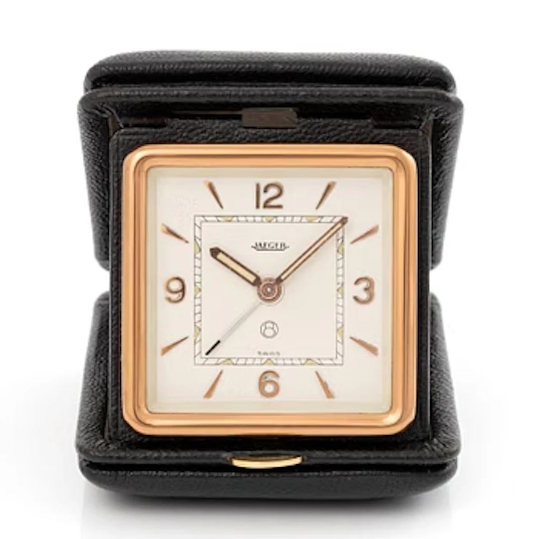 Jaeger, travel alarm clock, 72 x 85 x 34 mm.