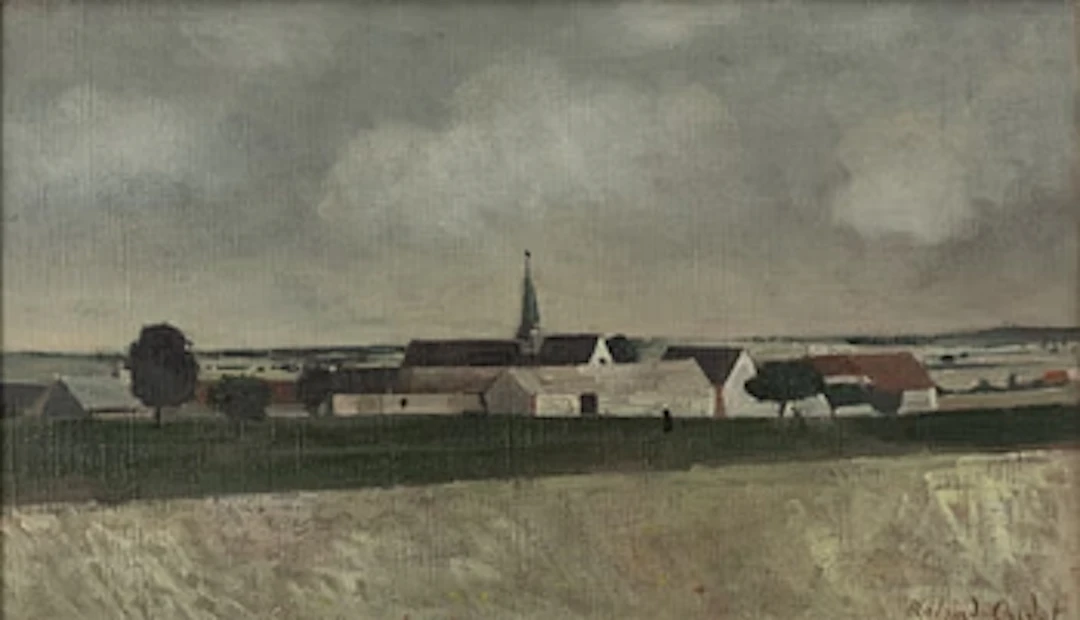 Roland Oudot, Landscape with a village.