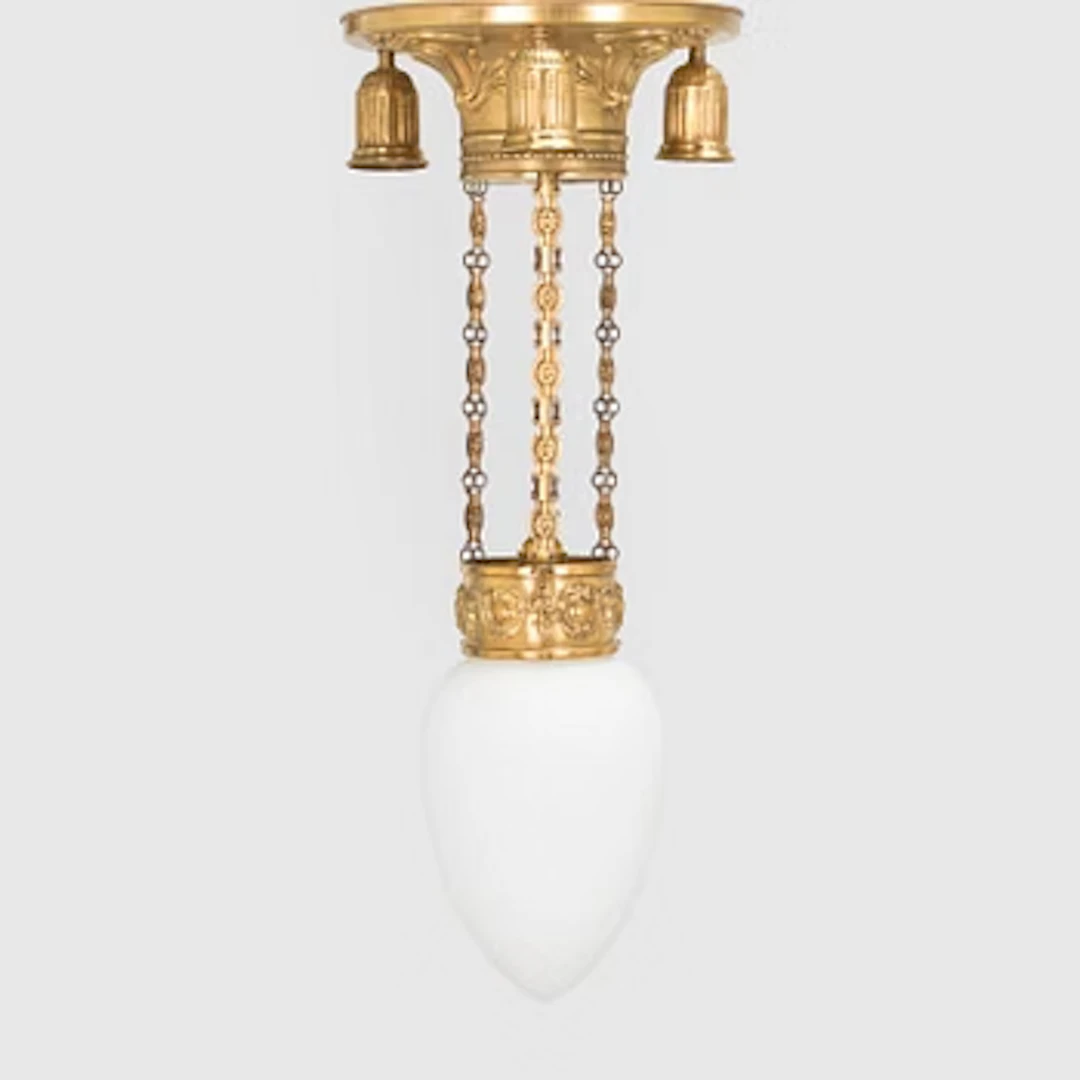 An early 20th century pendant light.