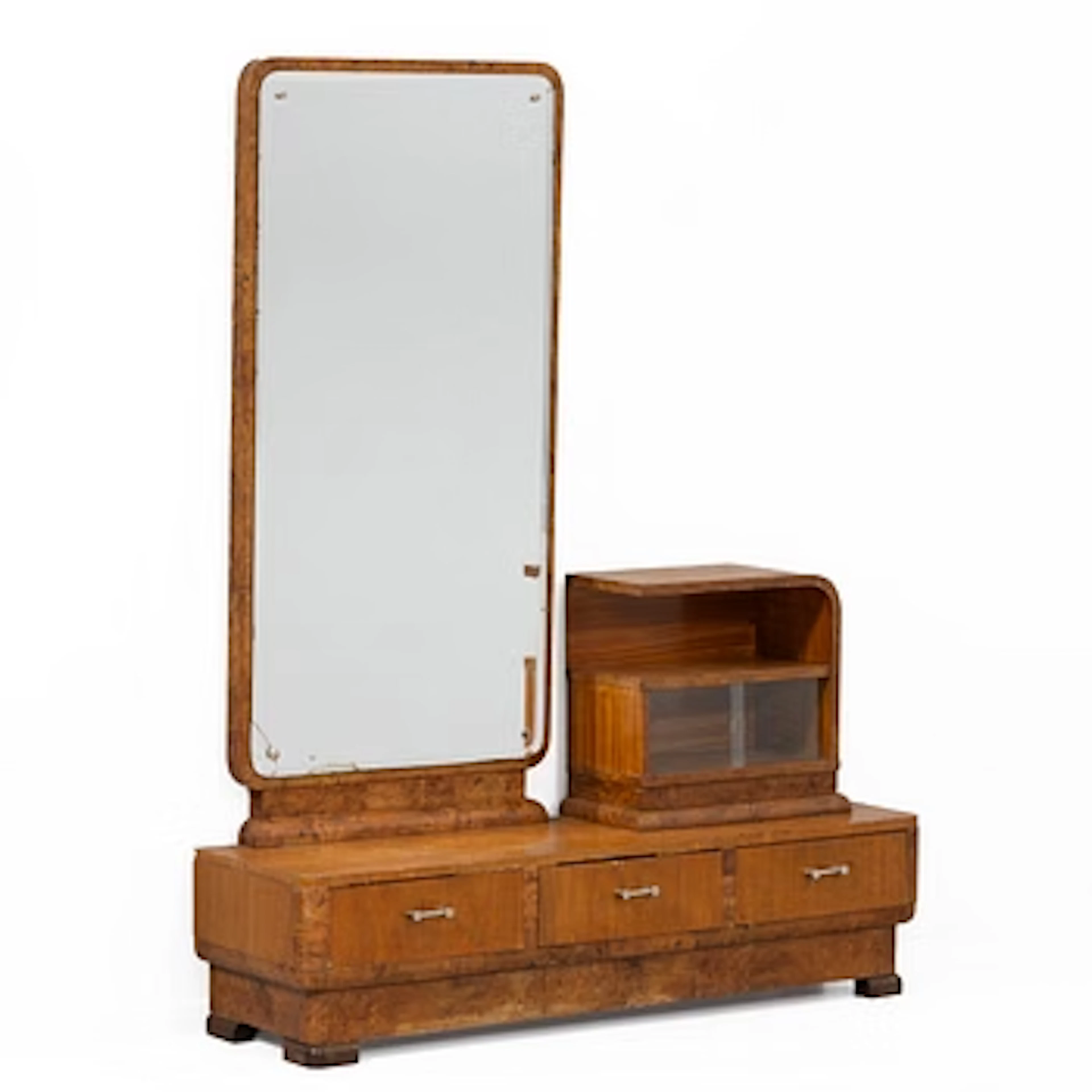 Hall furniture with mirror, Art Deco, first half of the 20th century.