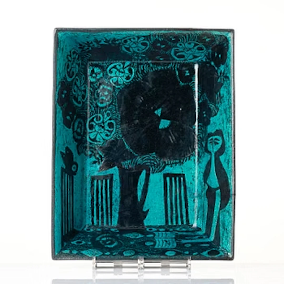 Birger Kaipiainen, a ceramic dish, Rörstrand, 1950s.