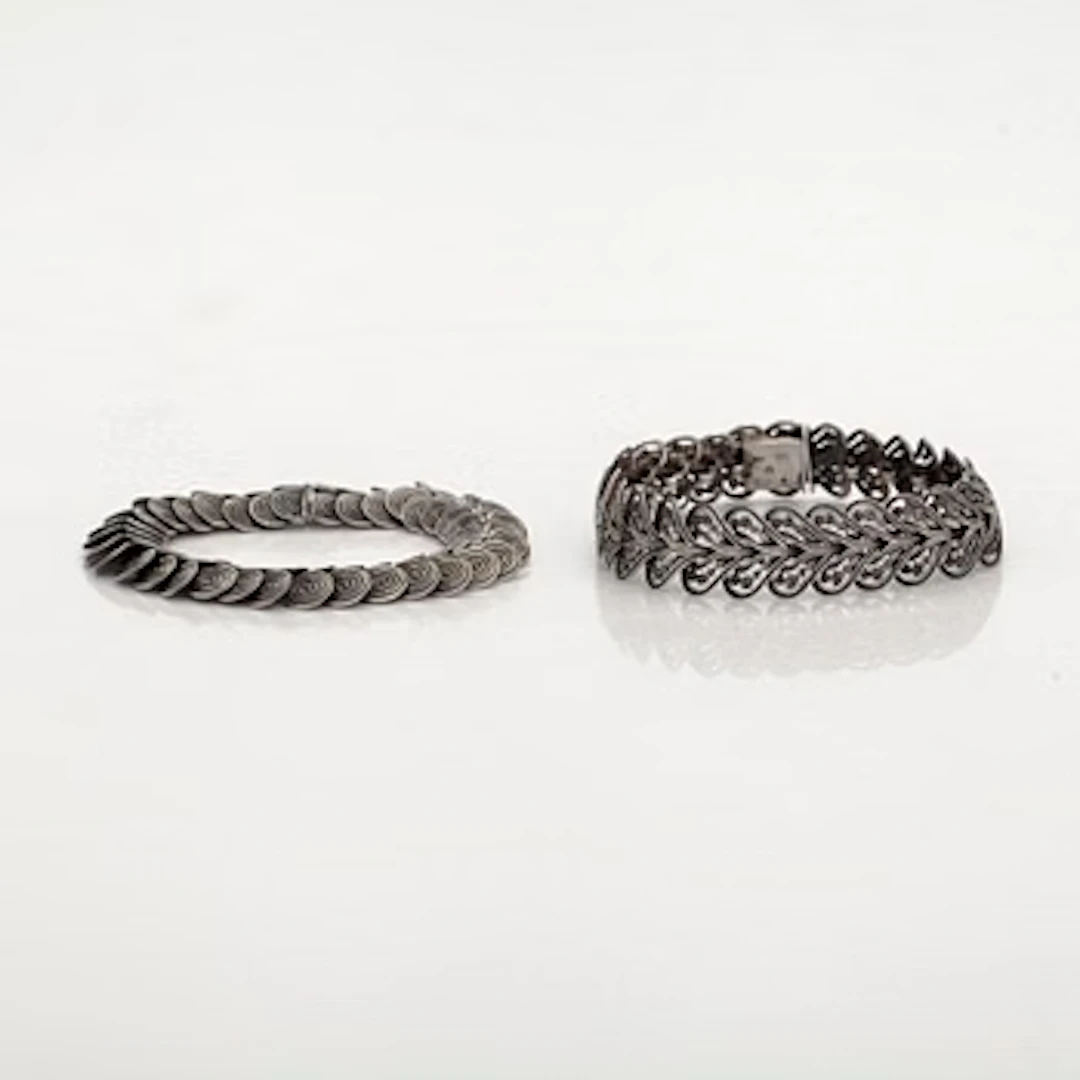 Bracelets, 2 pieces, silver, Tillander, 1952.