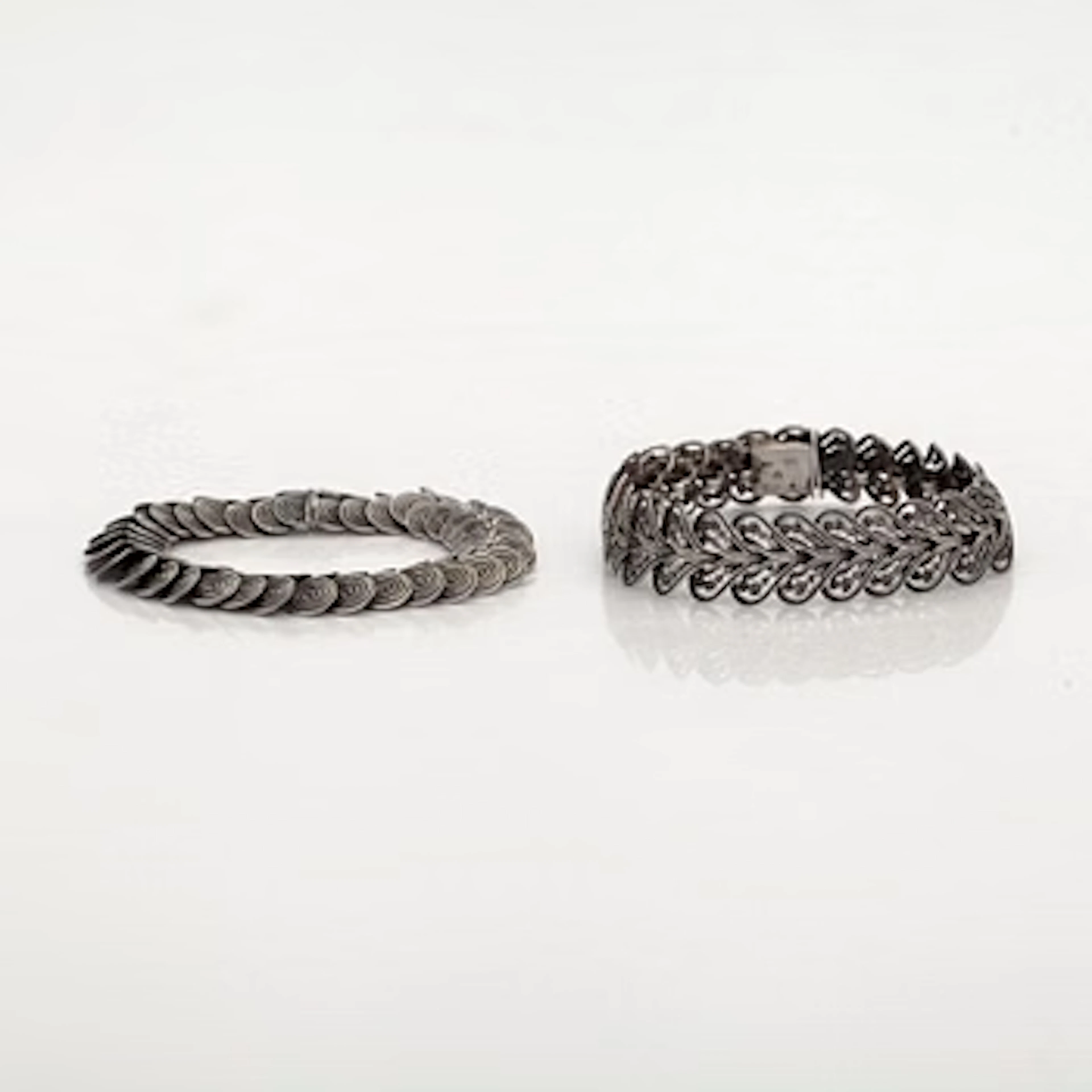 Bracelets, 2 pieces, silver, Tillander, 1952.