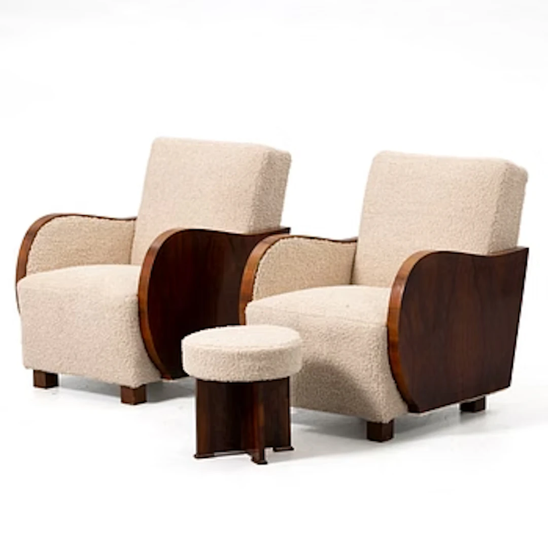 Armchairs, a pair, first half of the 20th century.