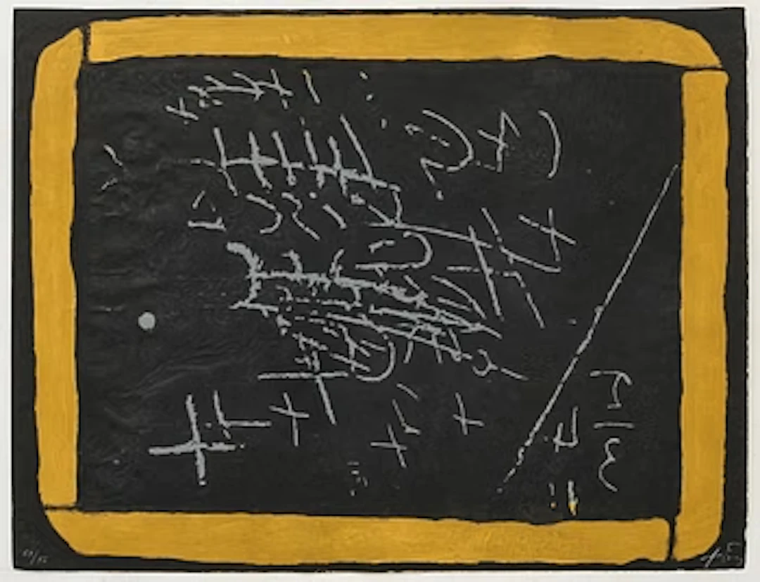 Antoni Tàpies, The translation of "Pissarra" to English is "Pissarra."