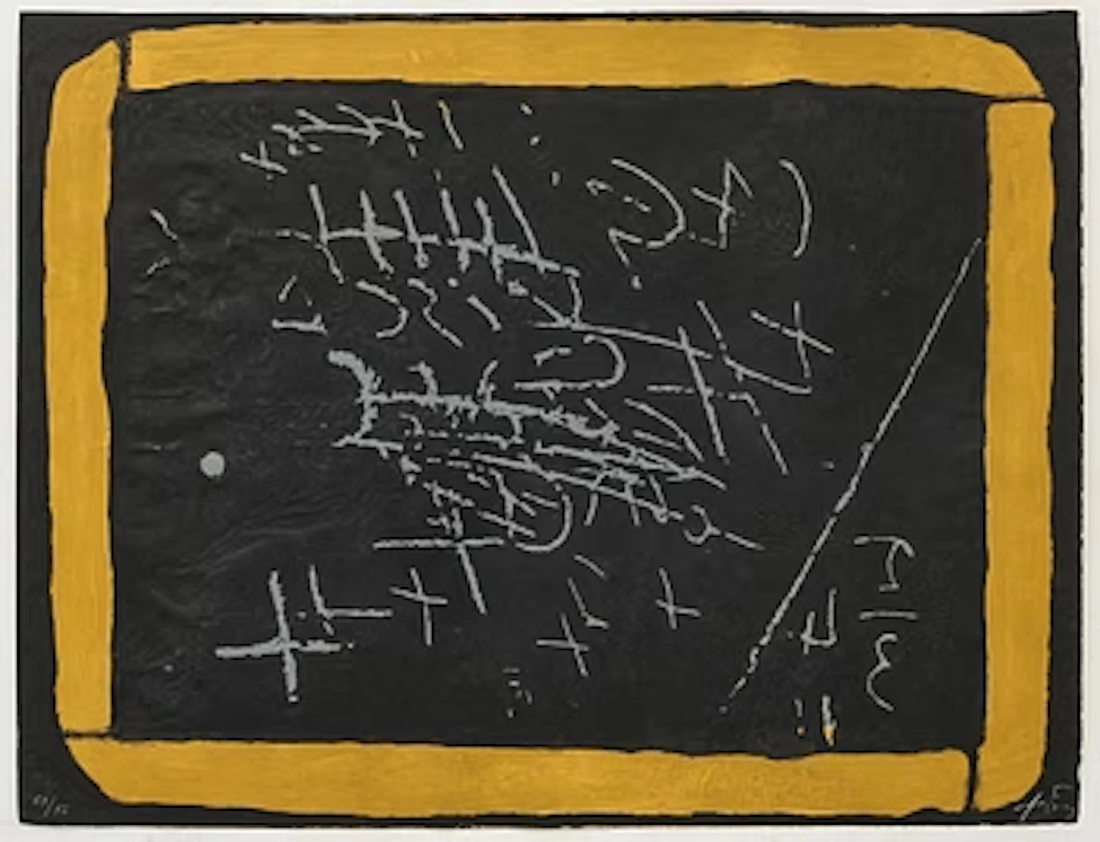 Antoni Tàpies, The translation of "Pissarra" to English is "Pissarra."