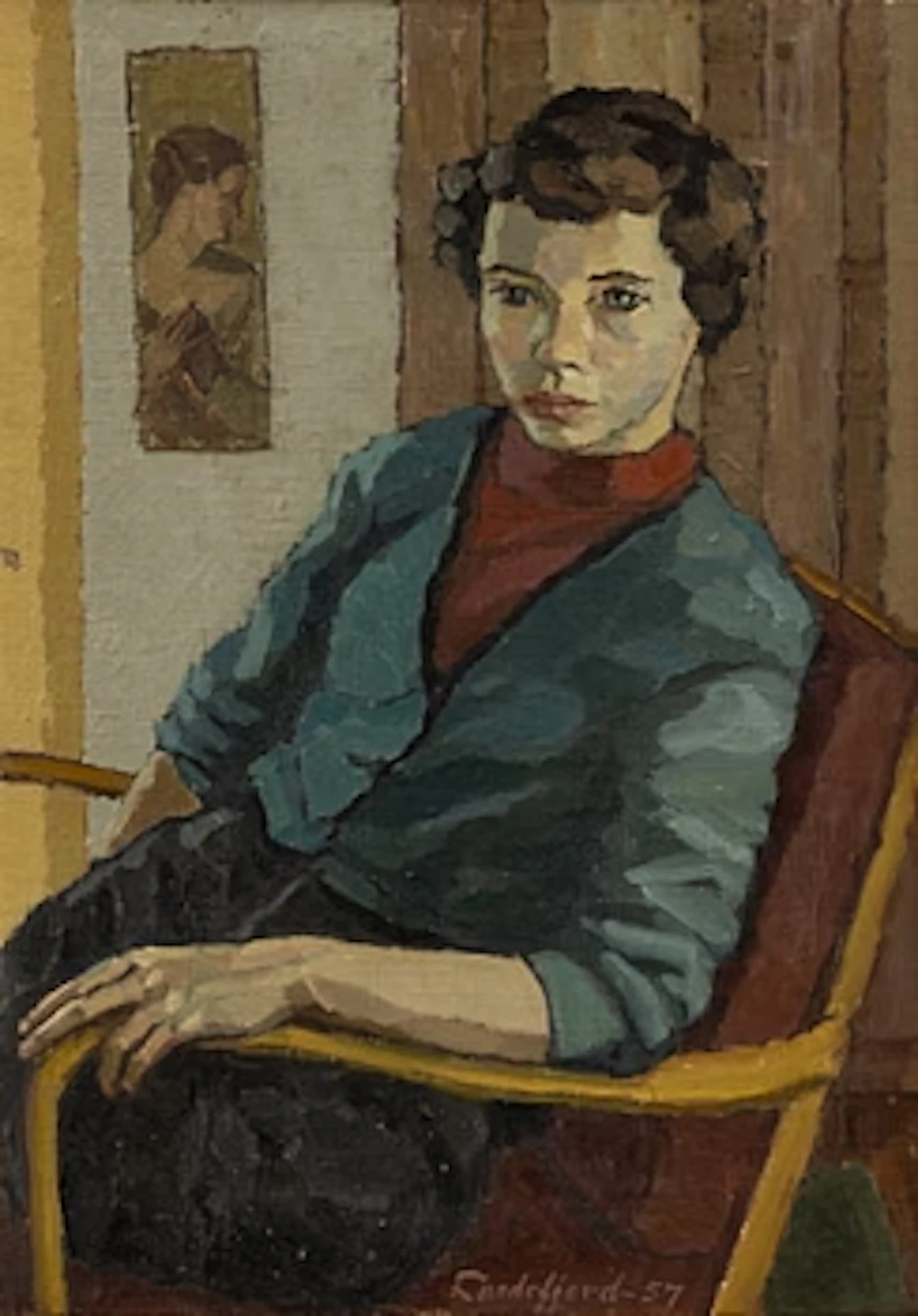 Oscar Luks Lundefjord, Half-length portrait.
