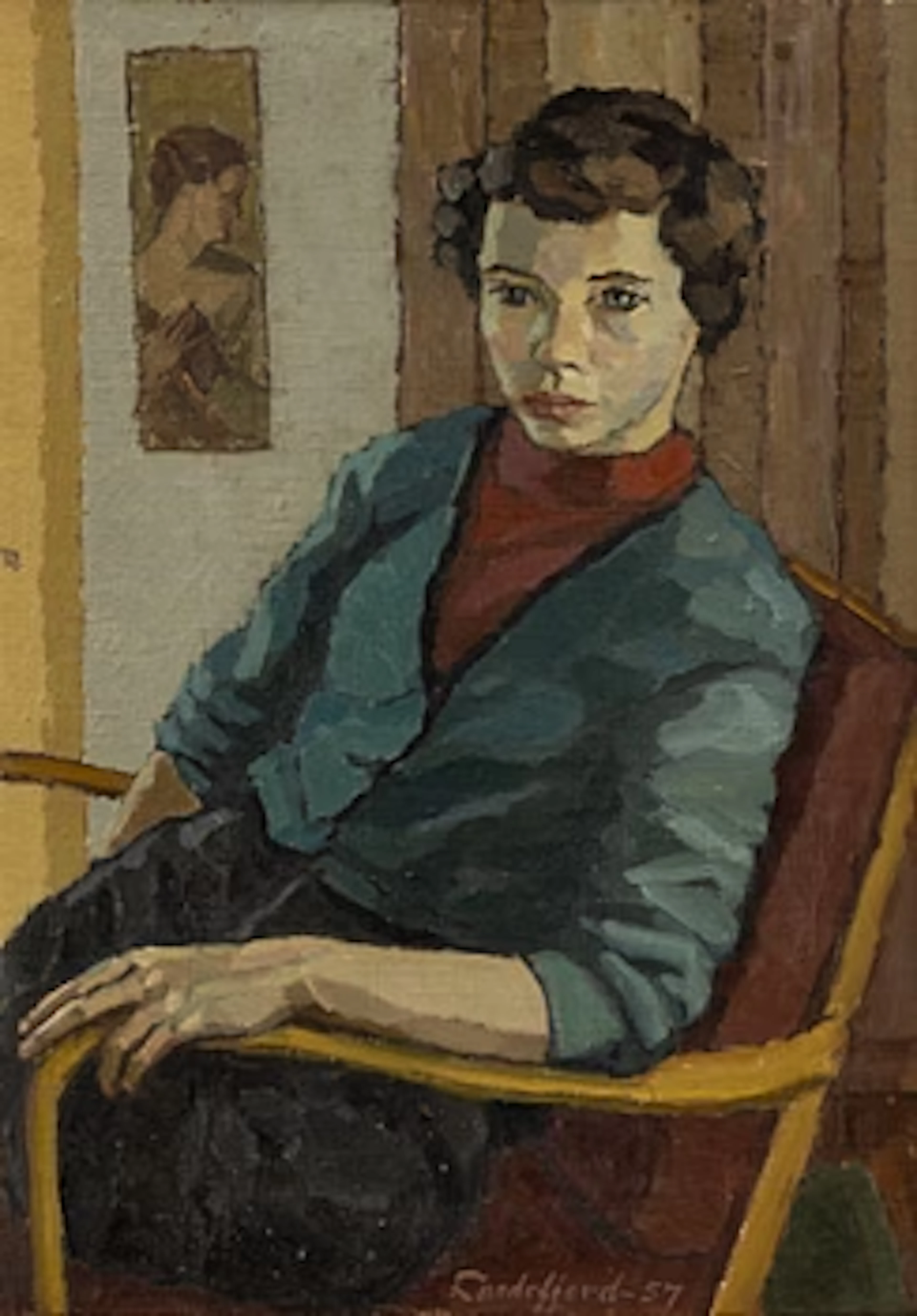 Oscar Luks Lundefjord, Half-length portrait.