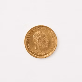 Gold coin, Oscar II, Sweden, 5 kronor, 1894.
