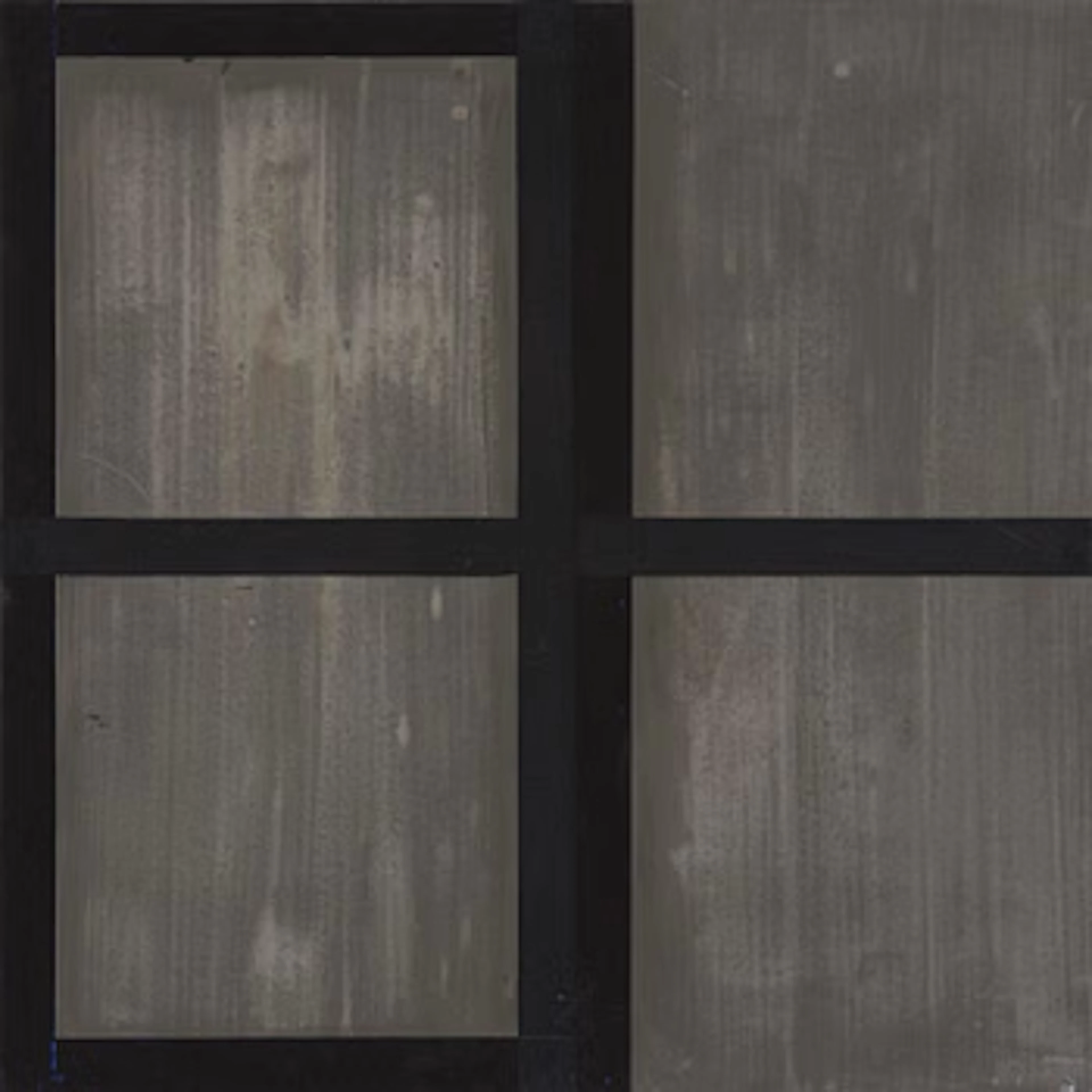 Harvey Quaytman, "Ivory, Slat and Black Glass".