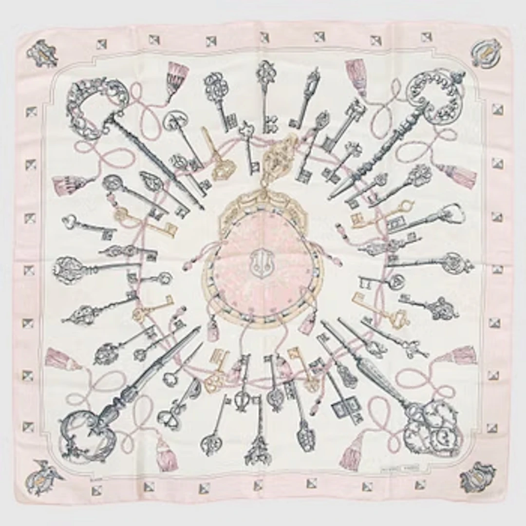 Hermès, "Les Clefs" scarf.