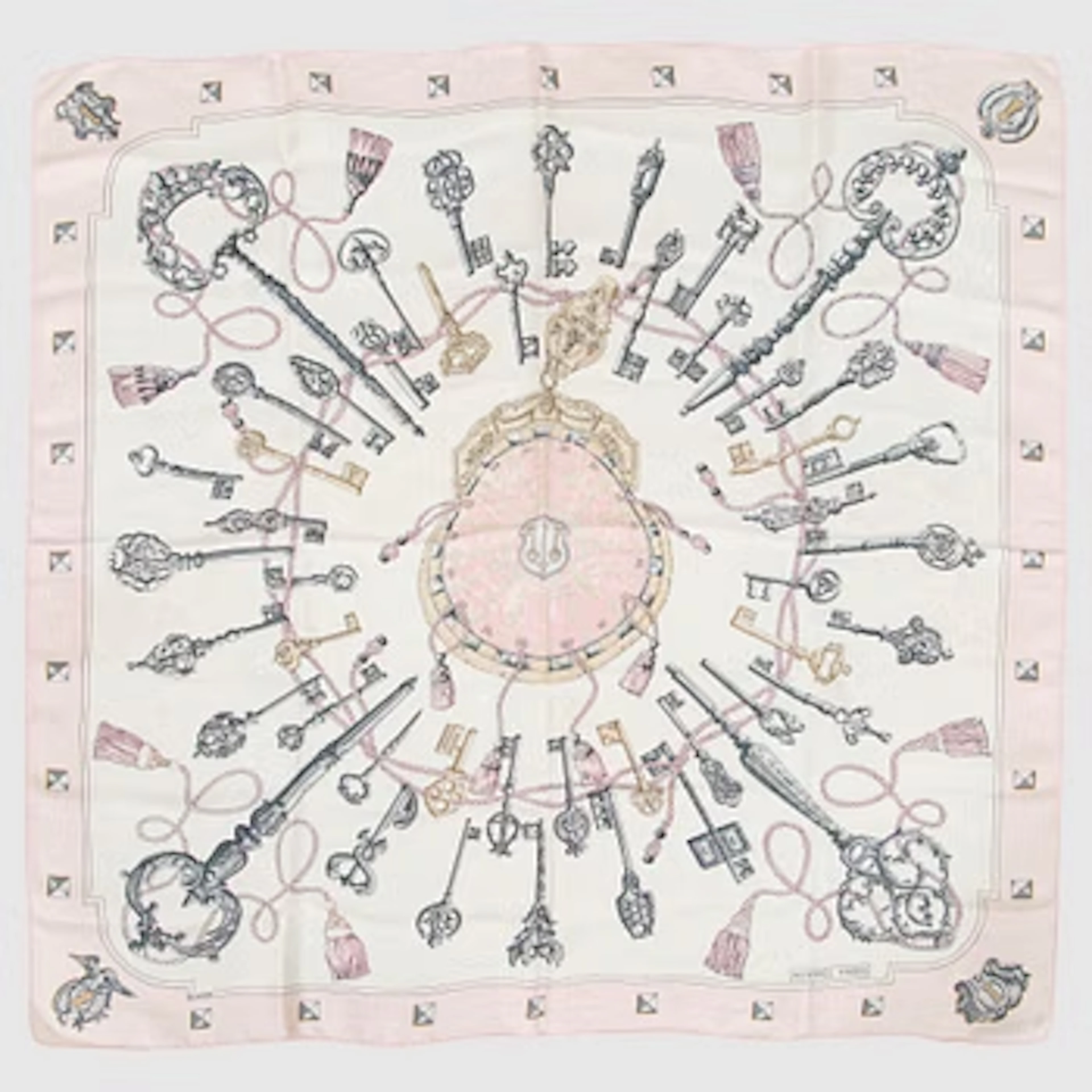 Hermès, "Les Clefs" scarf.