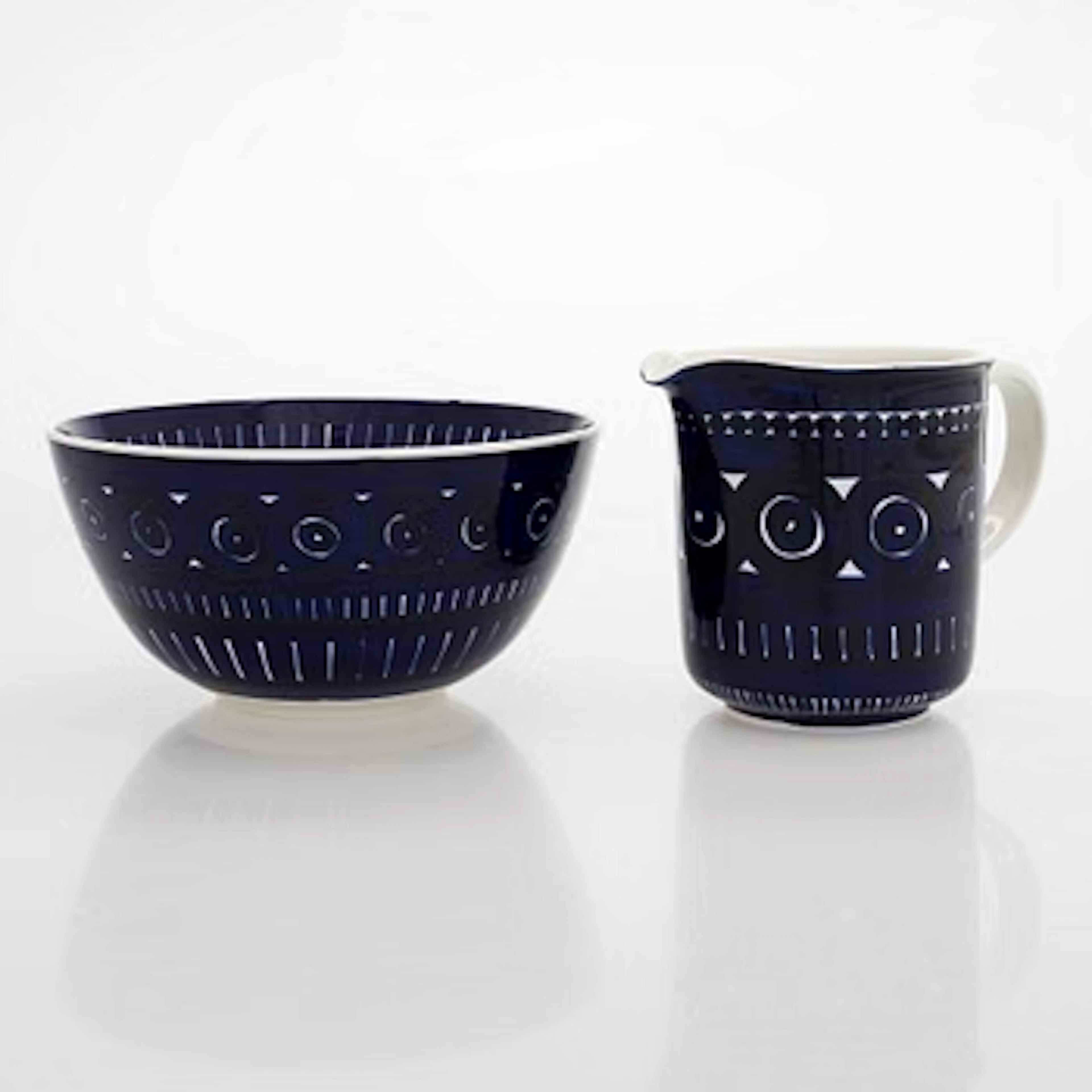 Ulla Procopé, a porcelain jug and bowl, "Valencia", Arabia, Finland.