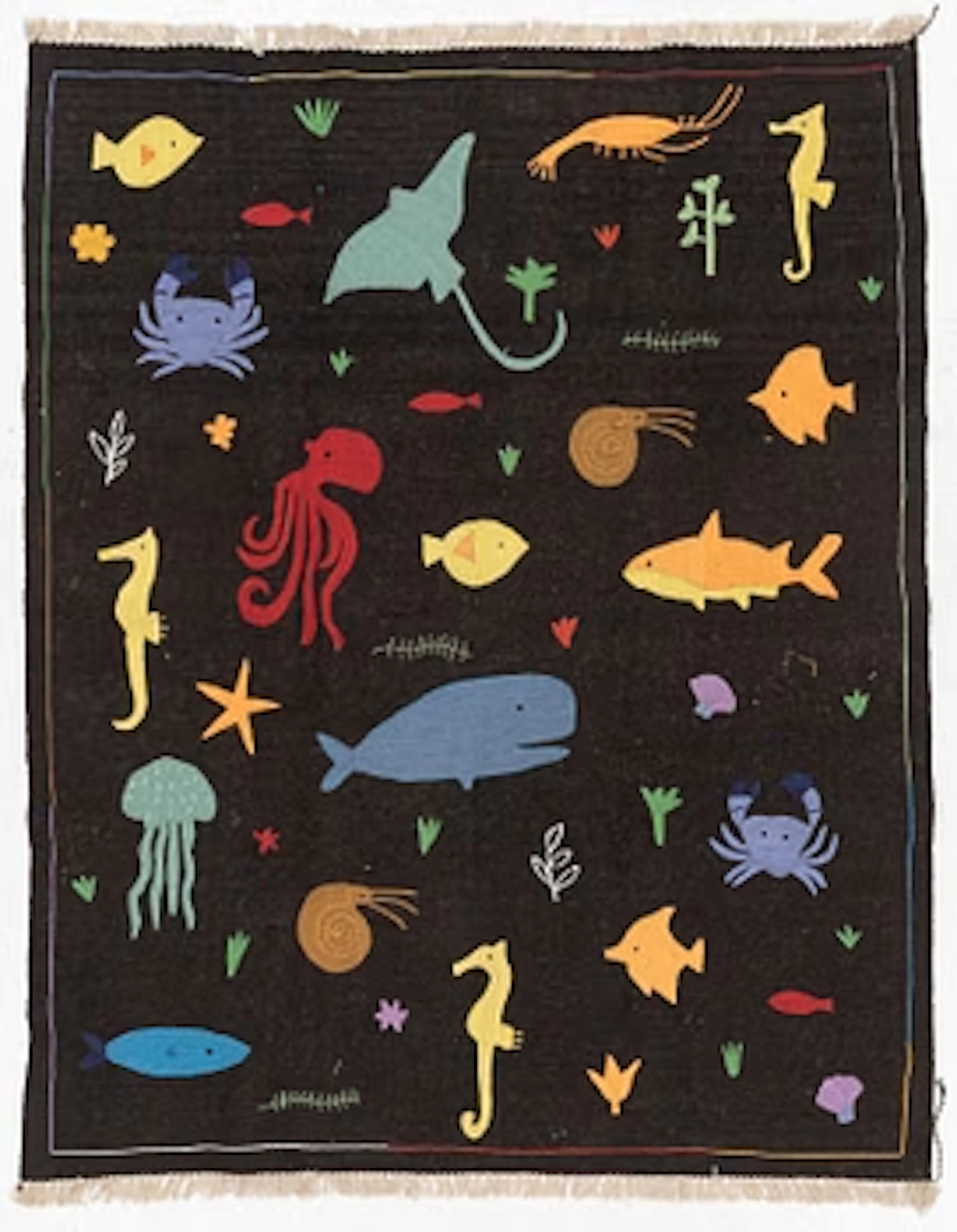 A hand-embroidered Kelim rug, c. 222 x 177 cm.