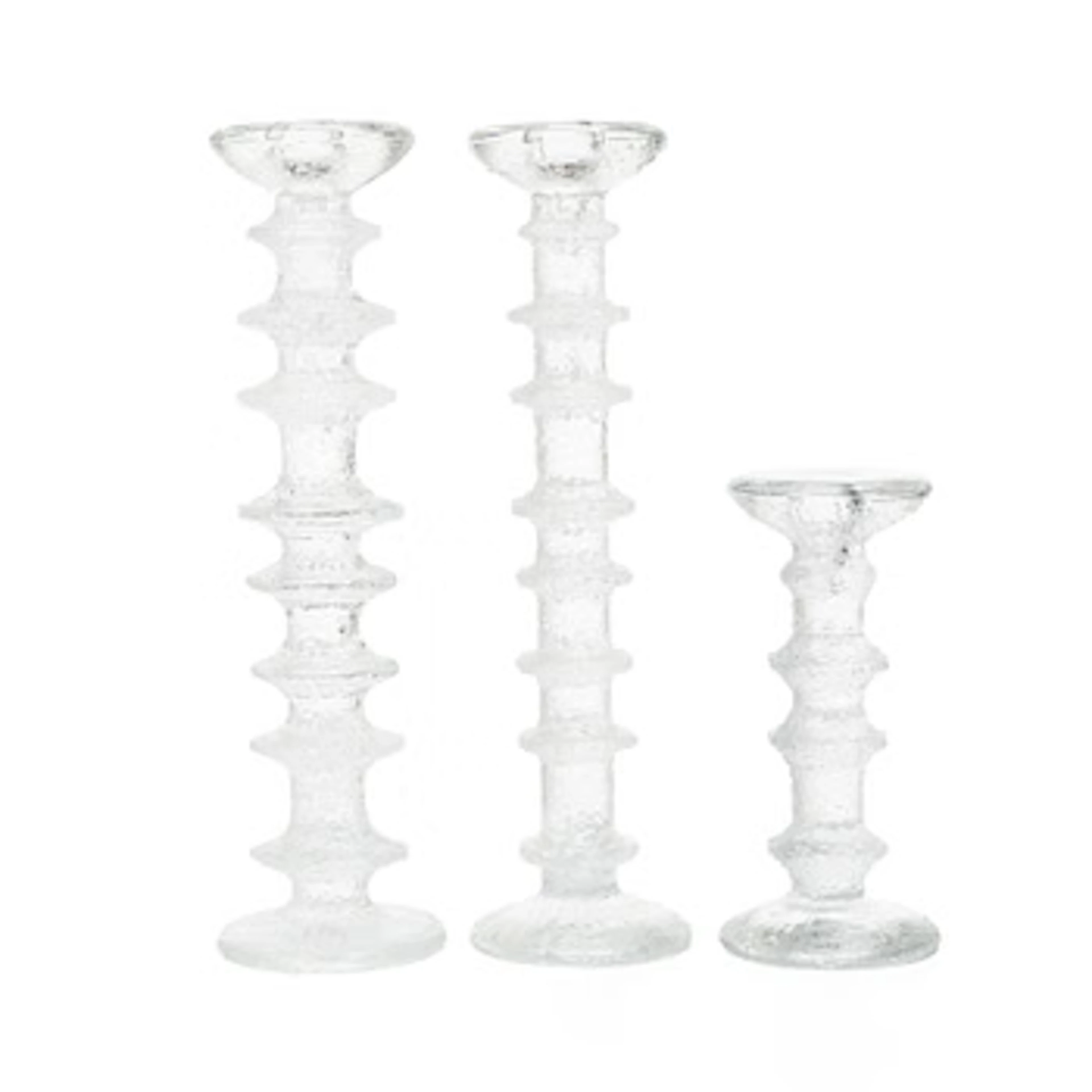 Timo Sarpaneva, Three candlesticks, 'Festivo', Iittala, Finland.