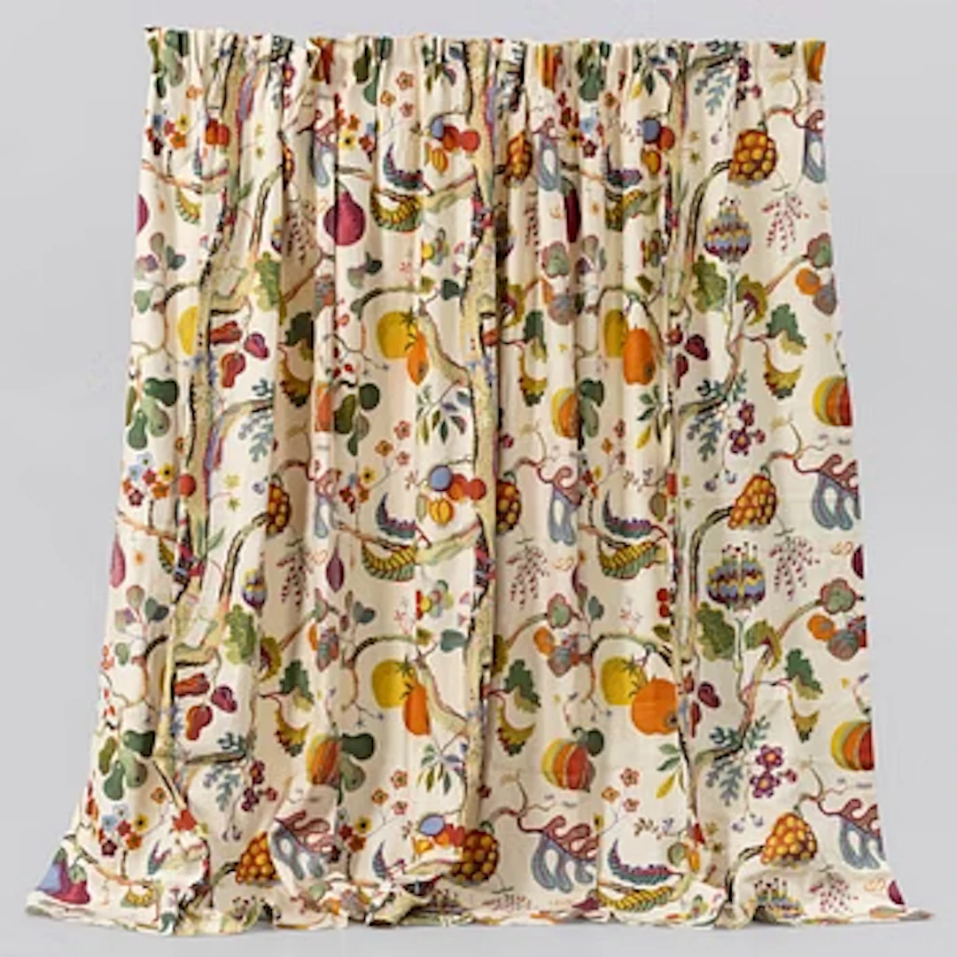 Josef Frank, curtain, “Vegetable Tree”, Firma Svenskt Tenn.