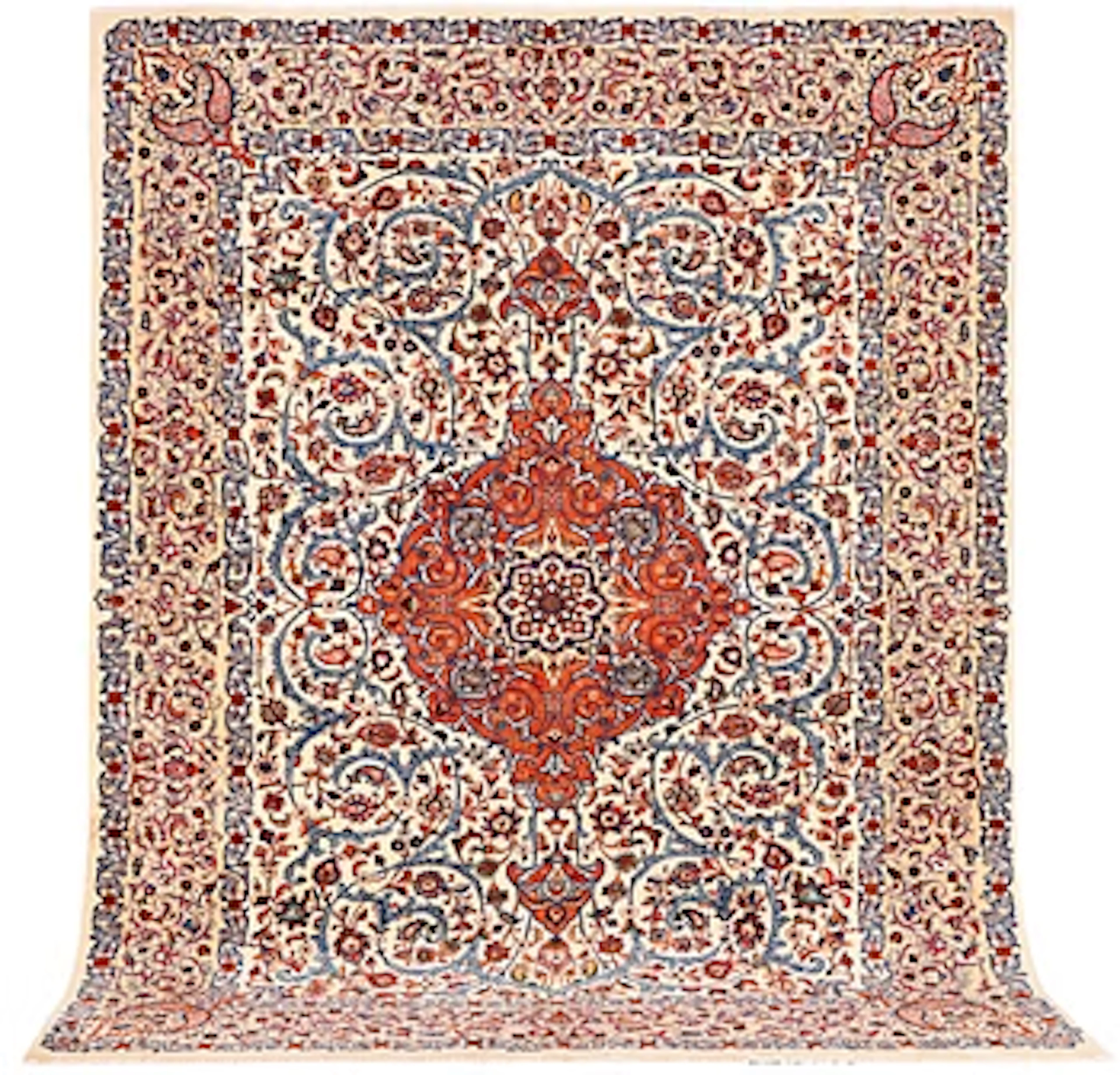 A Kashmar rug, c. 383 x 293 cm.