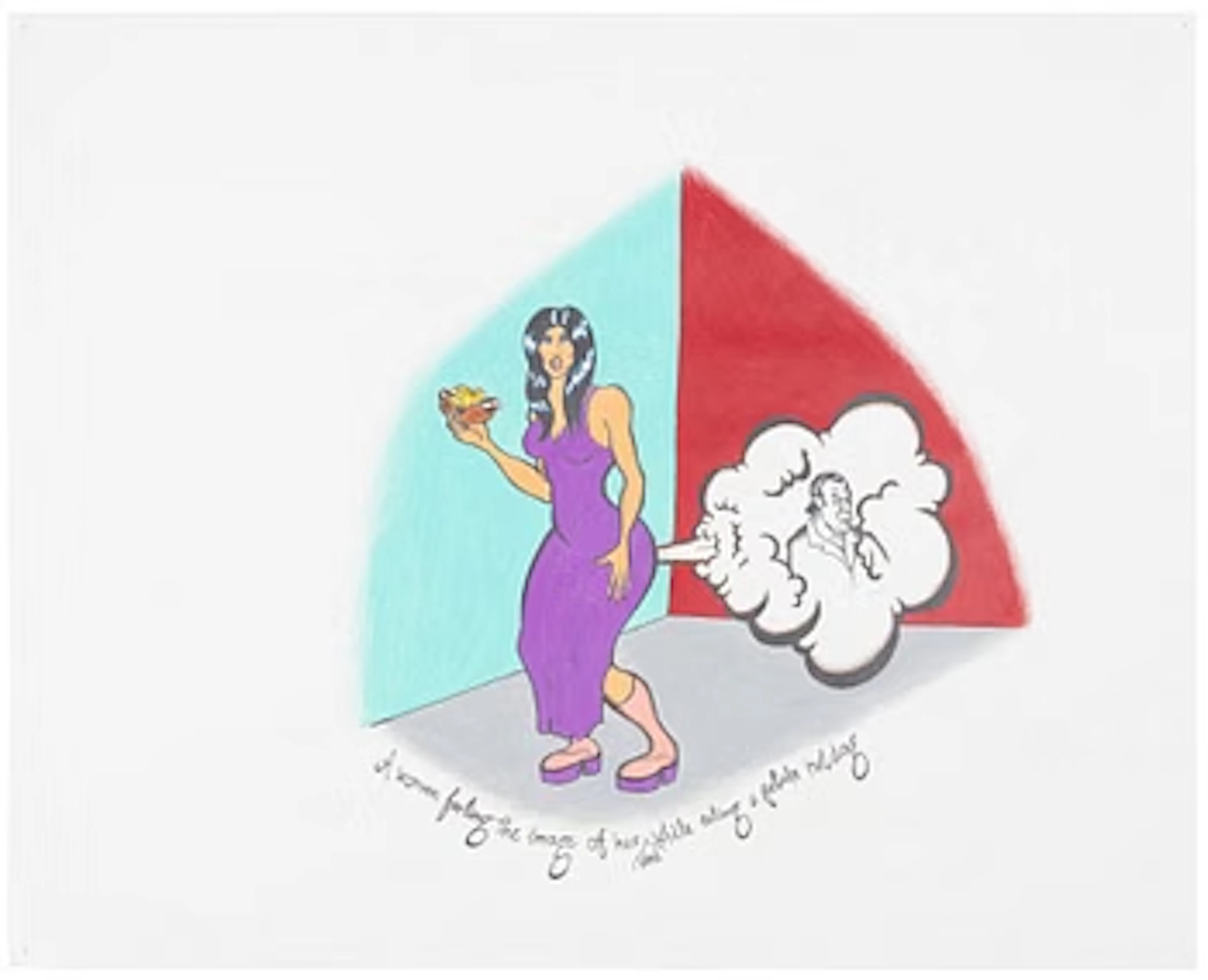 Johan Zetterquist, A woman farting at an image of her dad while eating