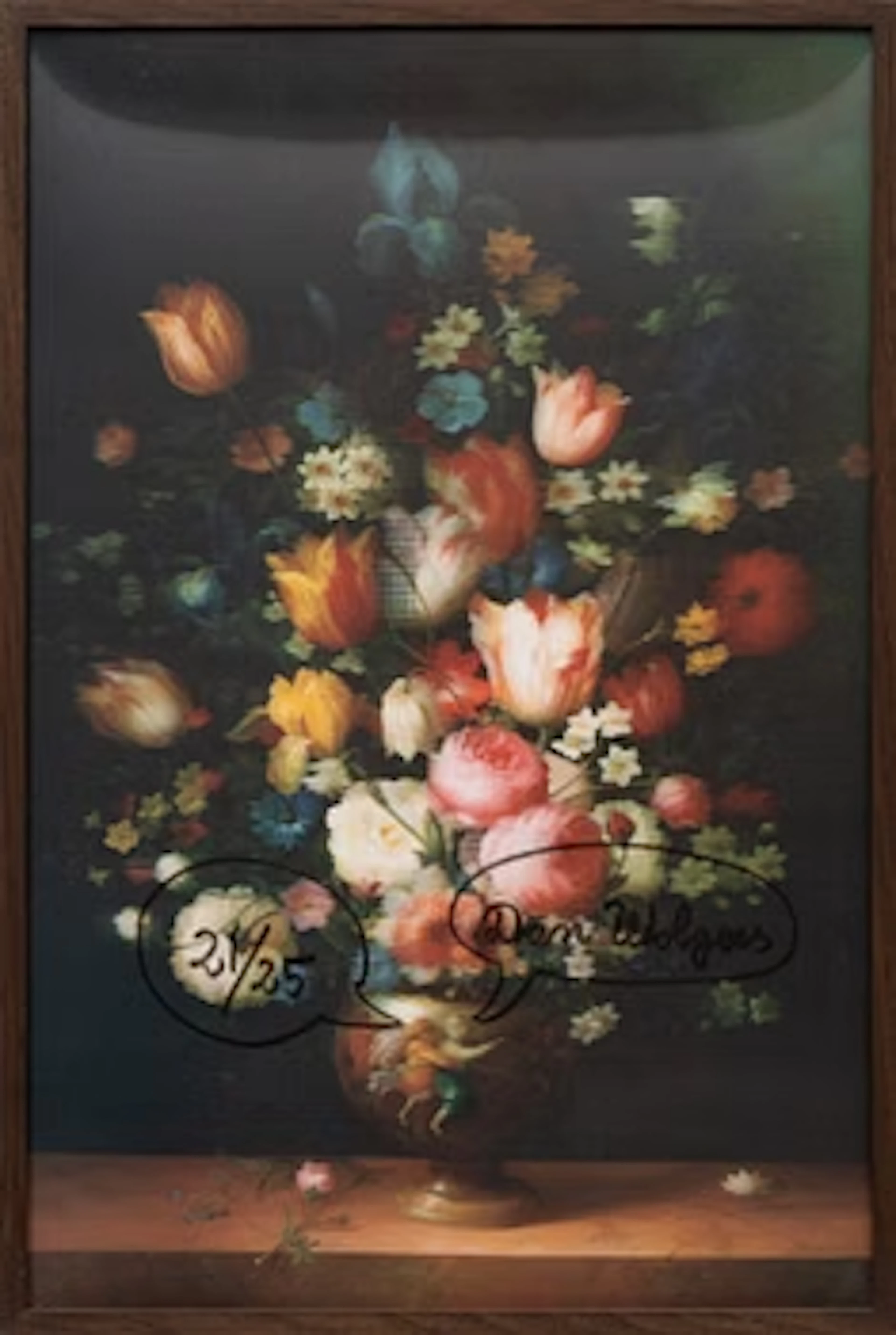 Dan Wolgers, 3D image with Wolgers’ signature and speech bubble. Numbered