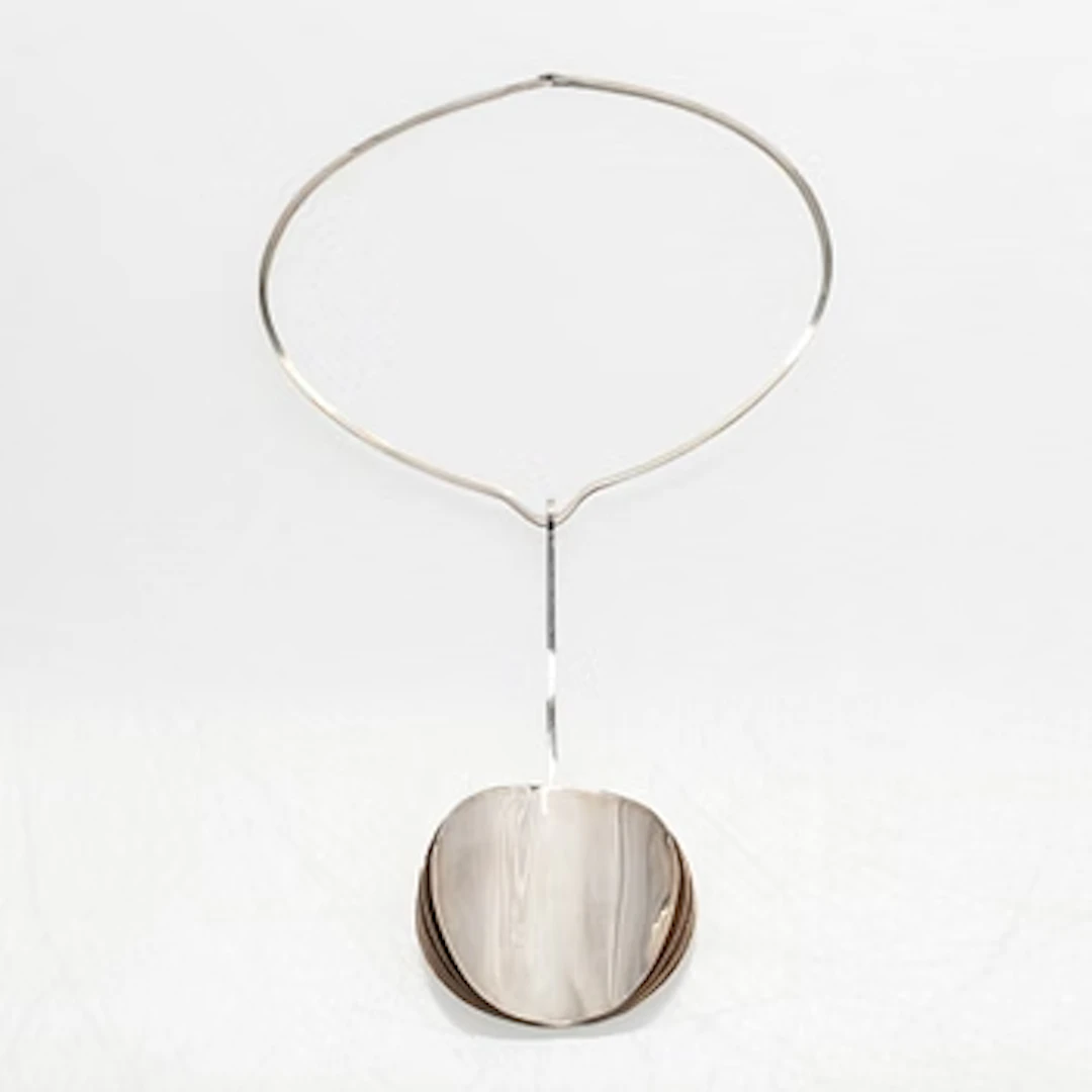 Mirjam Salminen, necklace, silver, Kaunis Koru, Helsinki 1972.