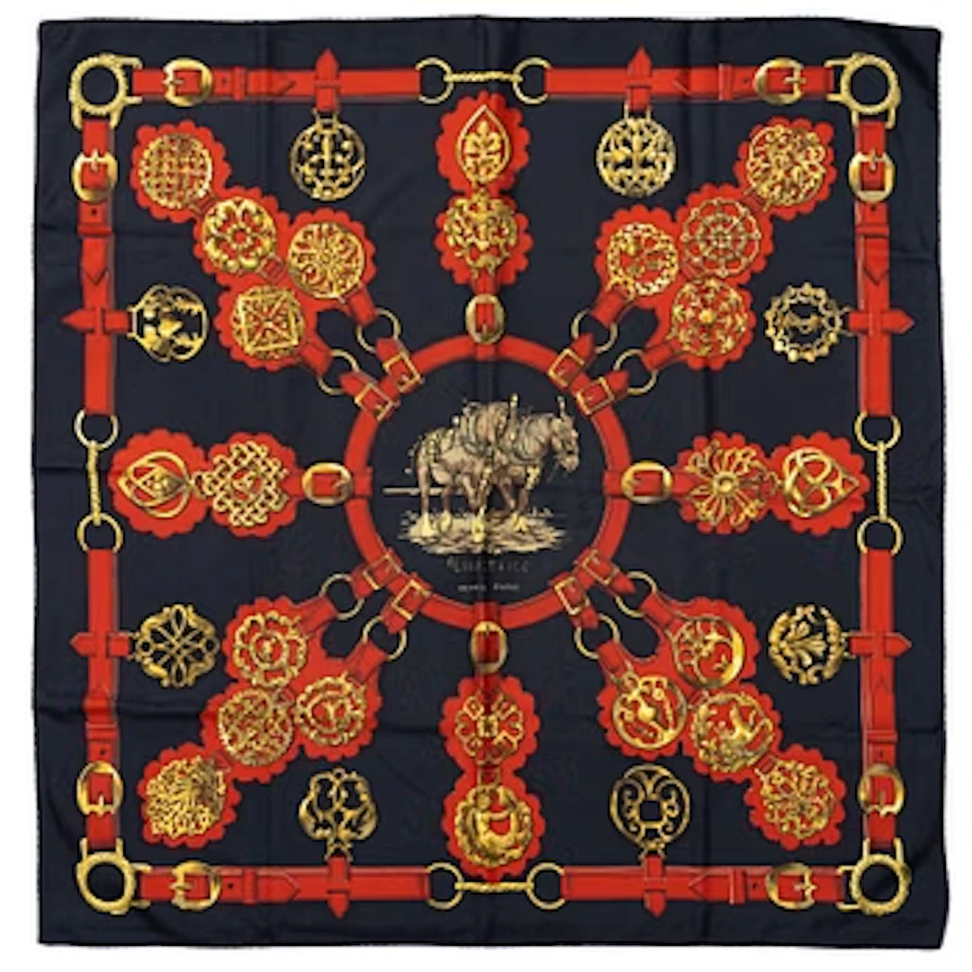Hermès, a 'Cuivrerie' scarf.