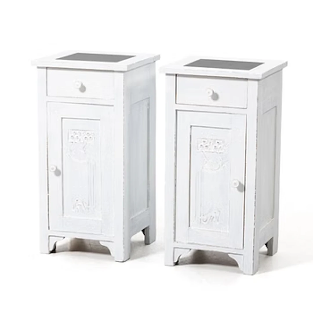 Pair of bedside tables, Art Nouveau, early 20th century.