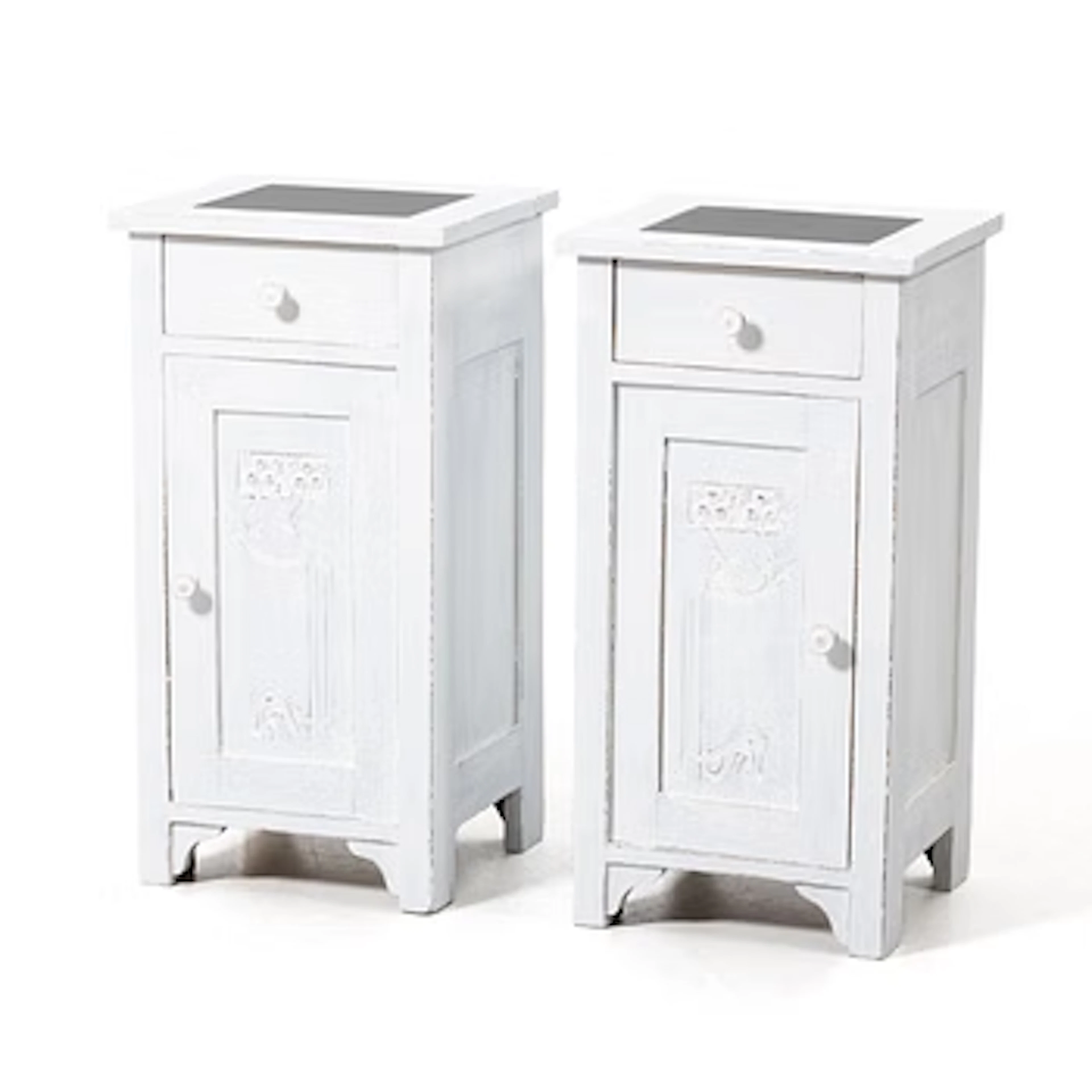 Pair of bedside tables, Art Nouveau, early 20th century.