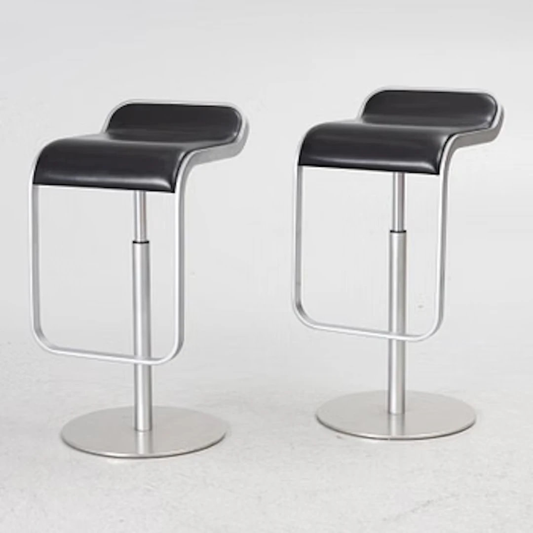 Shin & Tomoko Azumi, a pair of 'Lem' bar stools, LaPalma, Italy.