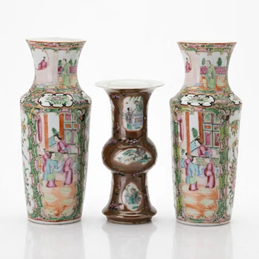 Lot of porcelain, 2+1 pieces, China, including Canton, 18th/19th century.