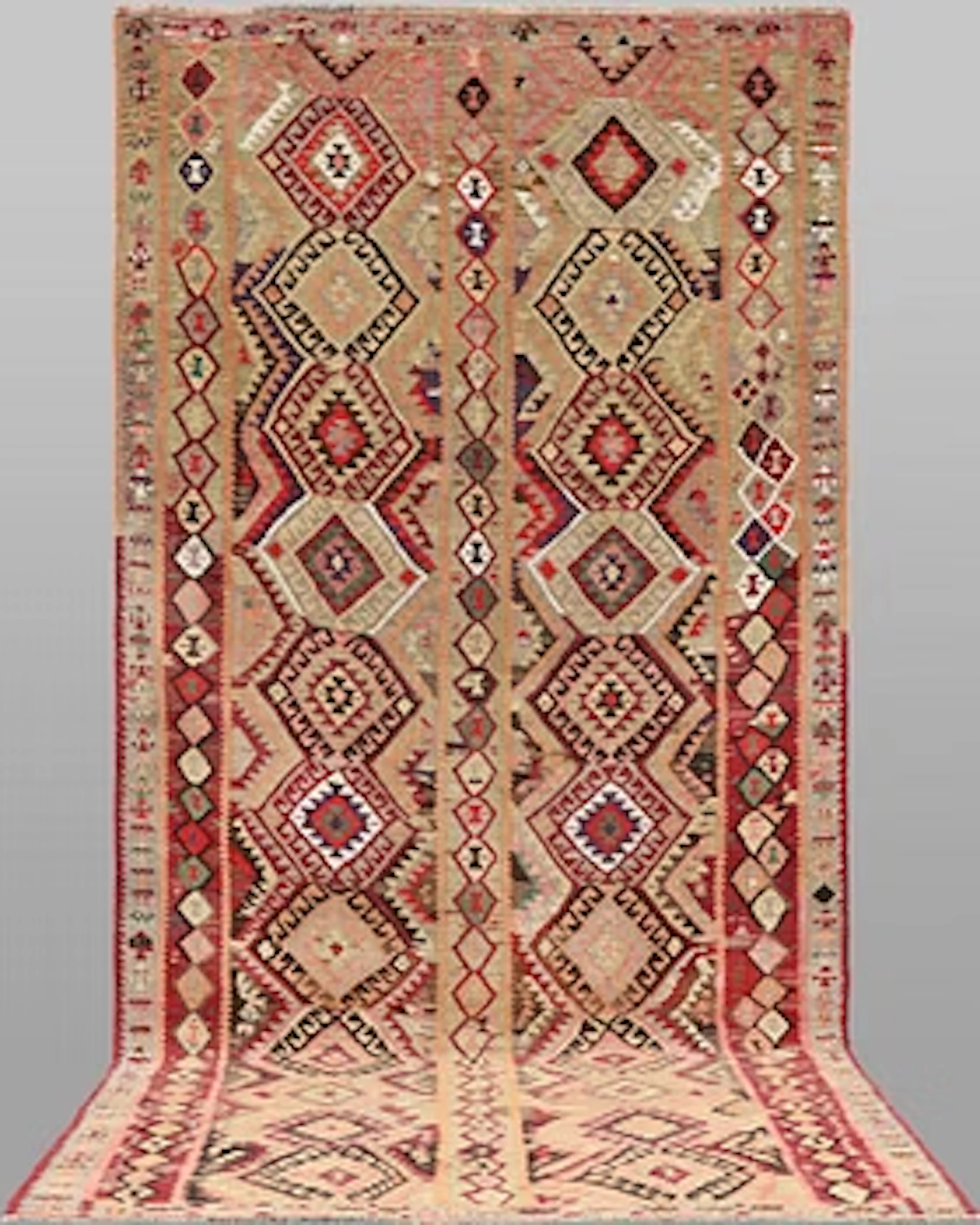 A Nomad Kelim Kord carpet, 387 x 185 cm.