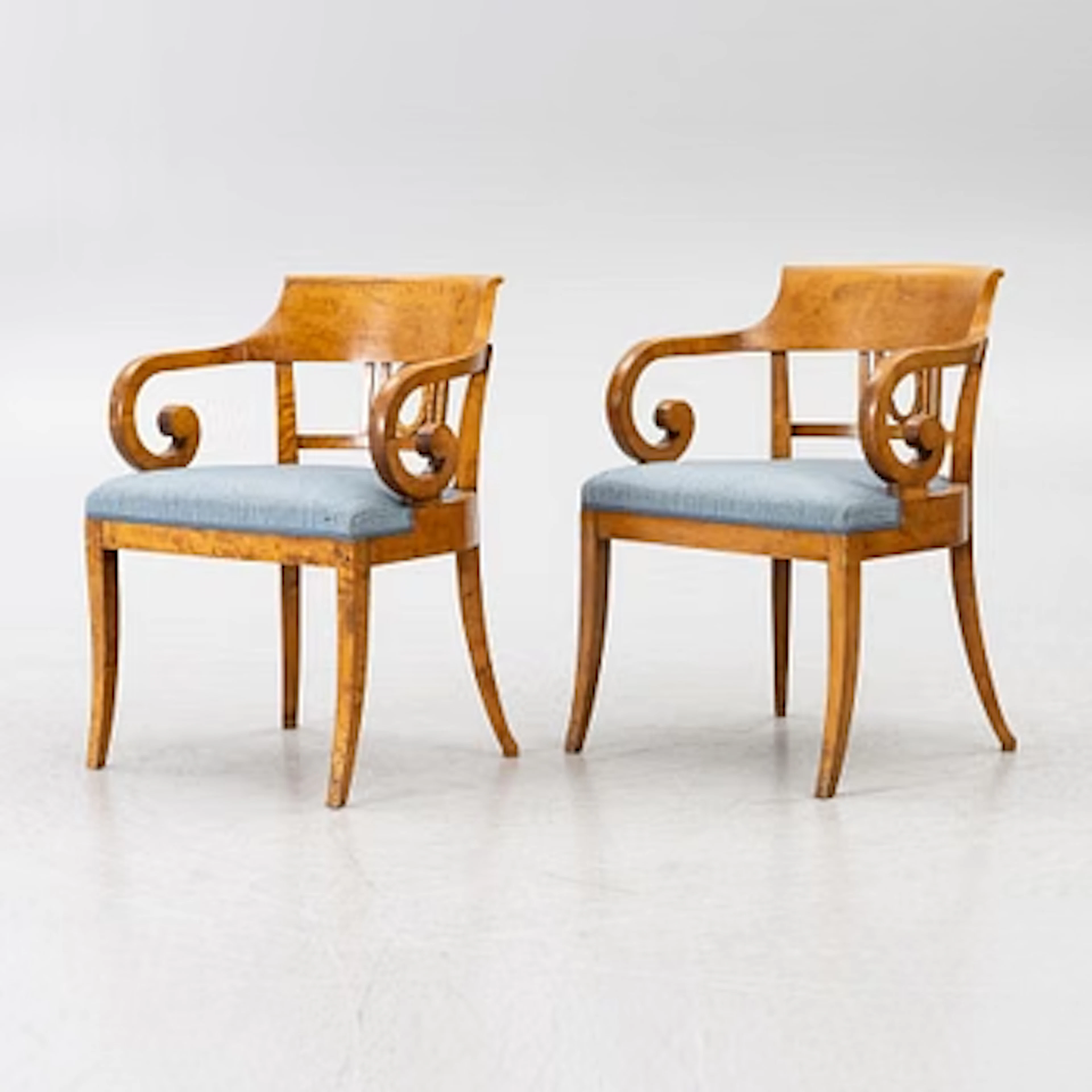 Pair of armchairs, Late Empire, mid-19th century.