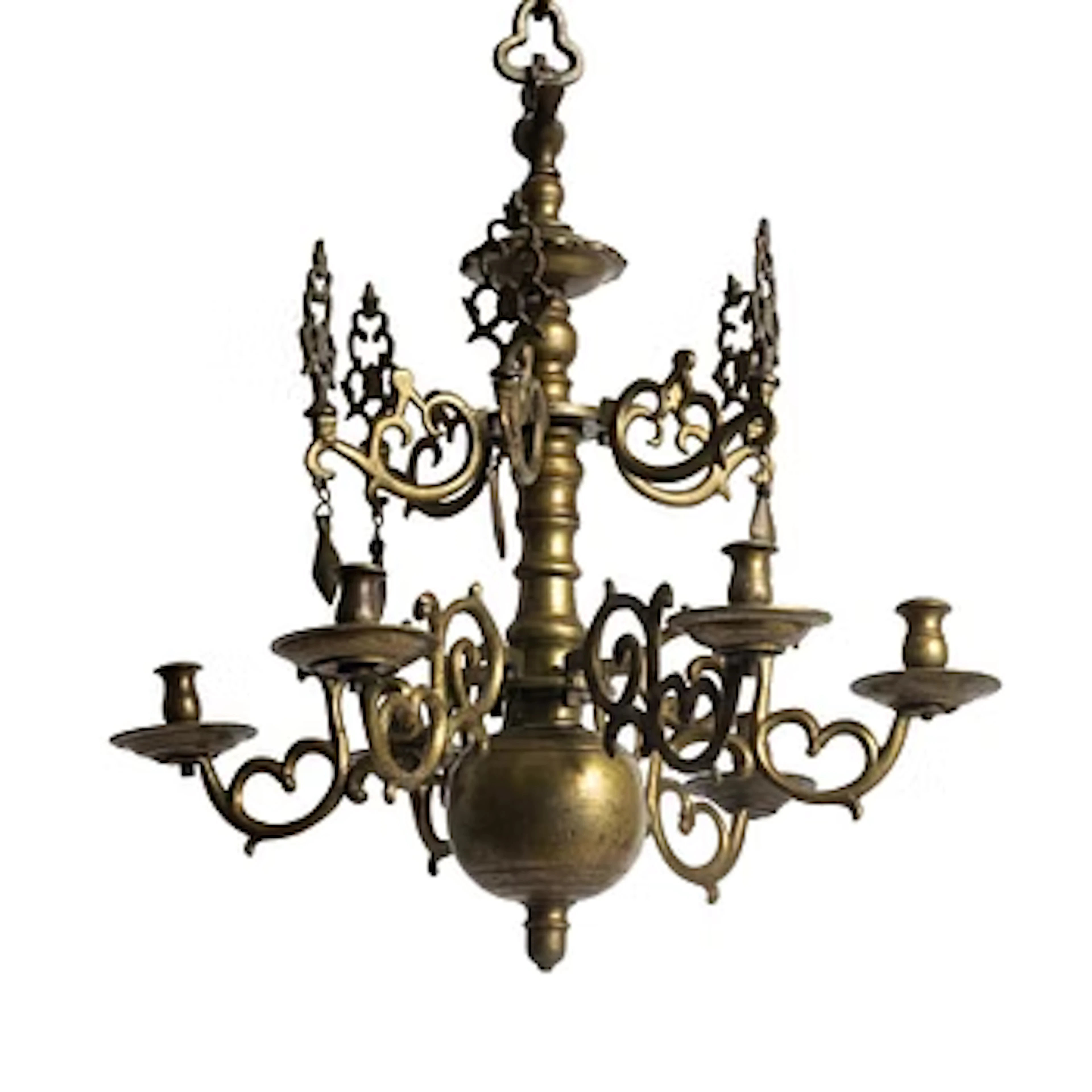 A Baroque style chandelier, 19th century.