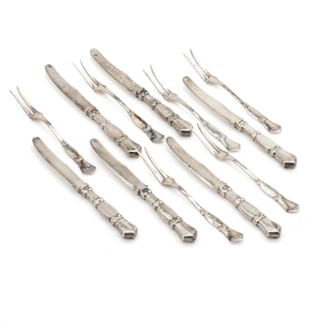 Cutlery, 12 pieces, silver, Möller Aktiebolag Hovjuvelerare E, Malmö.