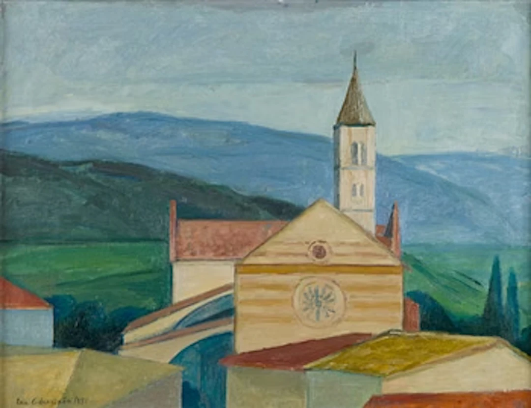 Eva Cederström, Landscape with a Church.