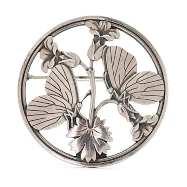 Georg Jensen, & Wendel, brooch no. 283, sterling silver, Denmark.