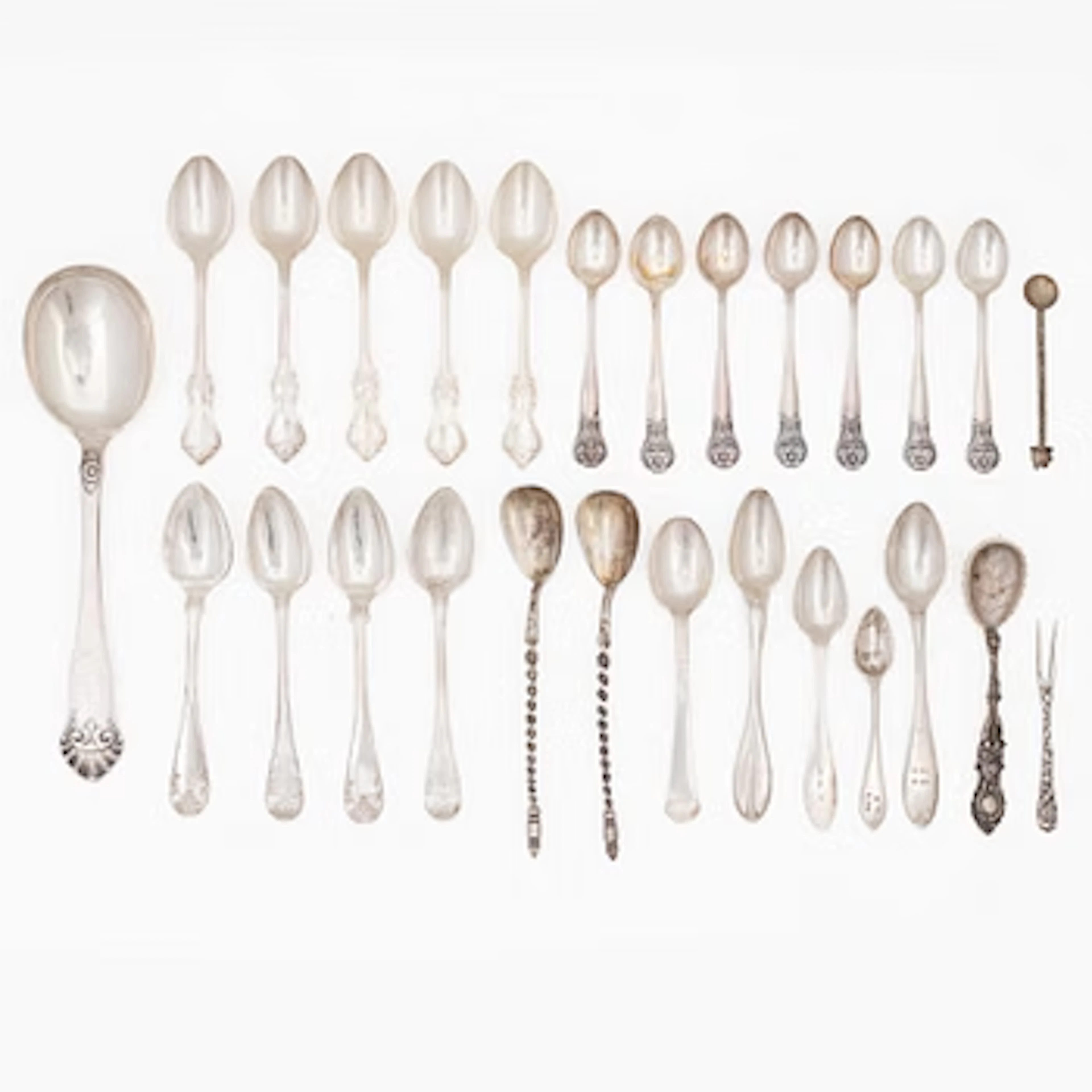 Cutlery, 27 pieces, silver, mostly Sweden.