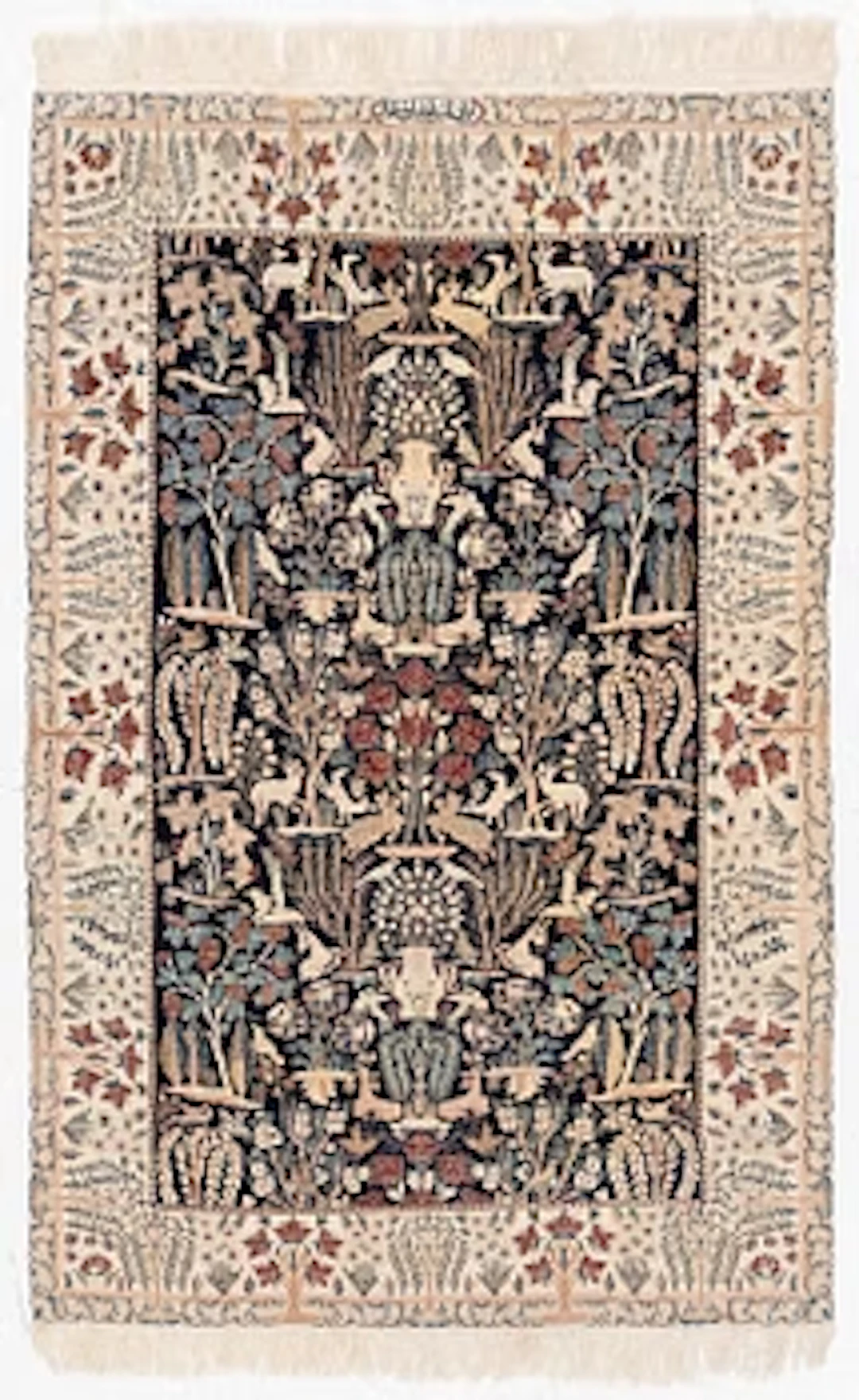 Rug, Nain, part silk, approx. 161 x 107 cm.